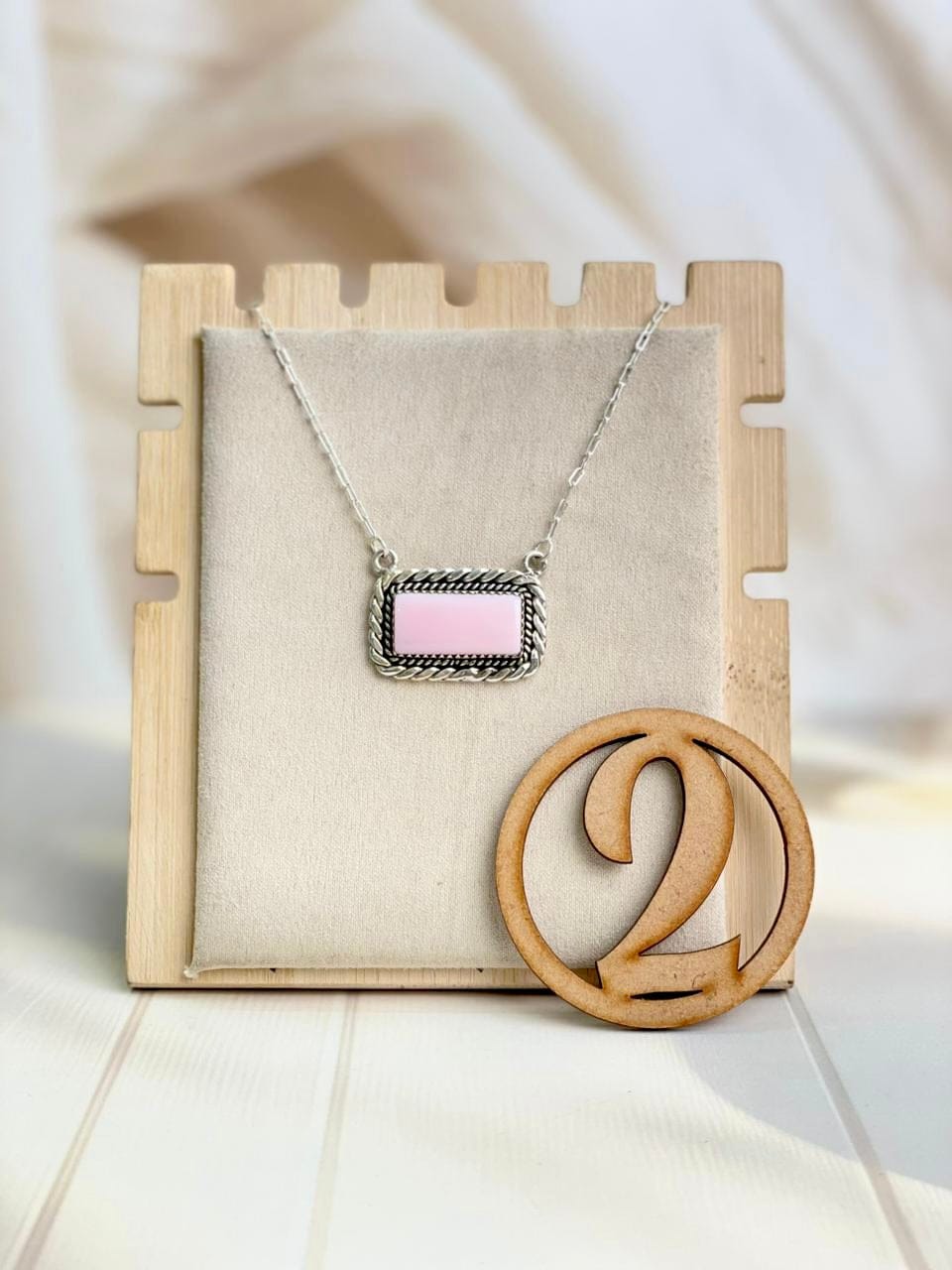 Pink Conch Small Bar Slabs Necklace-Necklaces-Krush Kandy, Women's Online Fashion Boutique Located in Phoenix, Arizona (Scottsdale Area)