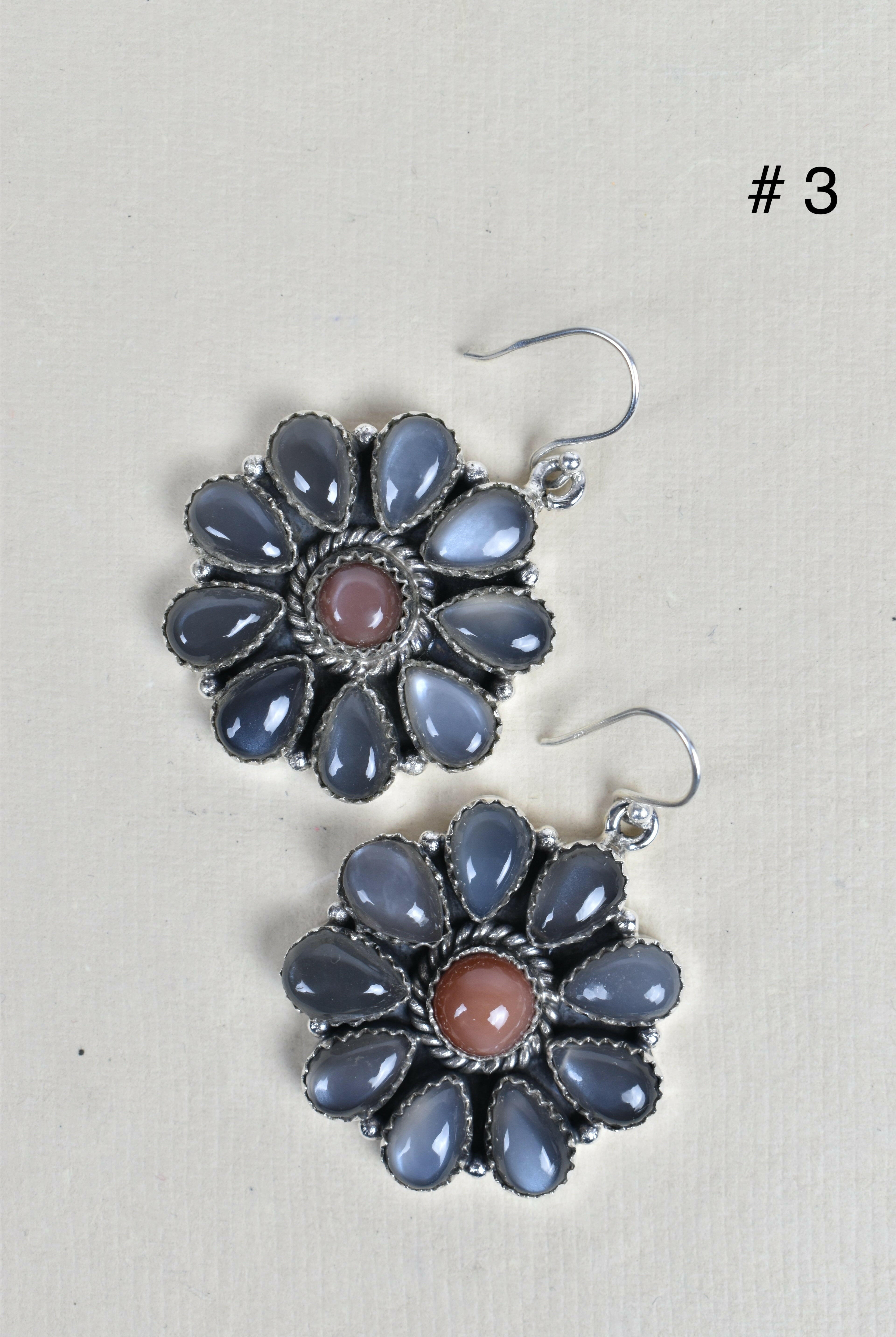Sterling Silver Concho Cluster Earrings-Stud Earrings-Krush Kandy, Women's Online Fashion Boutique Located in Phoenix, Arizona (Scottsdale Area)