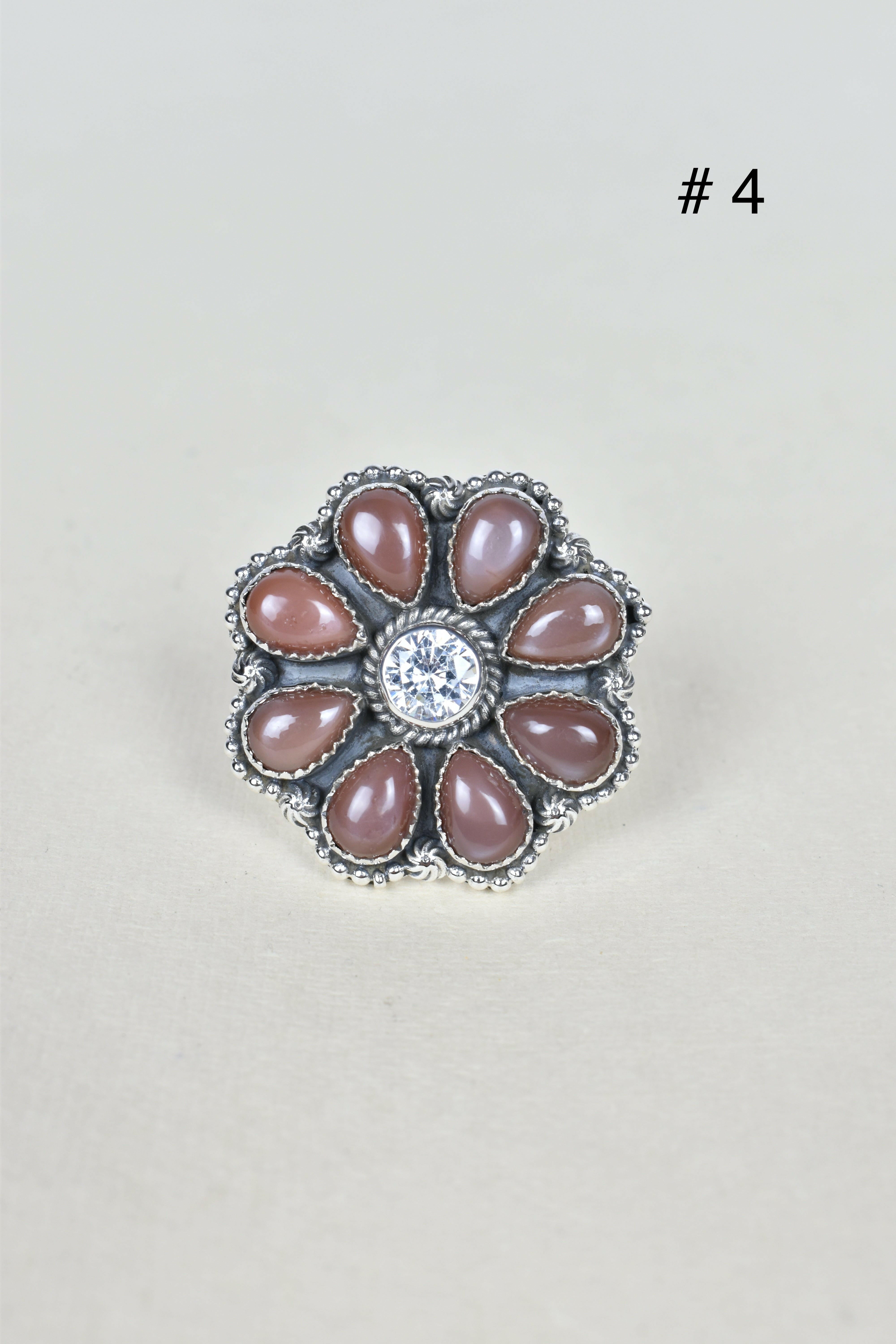 ONE OF A KIND STERLING SILVER CRYSTAL CLUSTER RINGS-Cluster Rings-Krush Kandy, Women's Online Fashion Boutique Located in Phoenix, Arizona (Scottsdale Area)