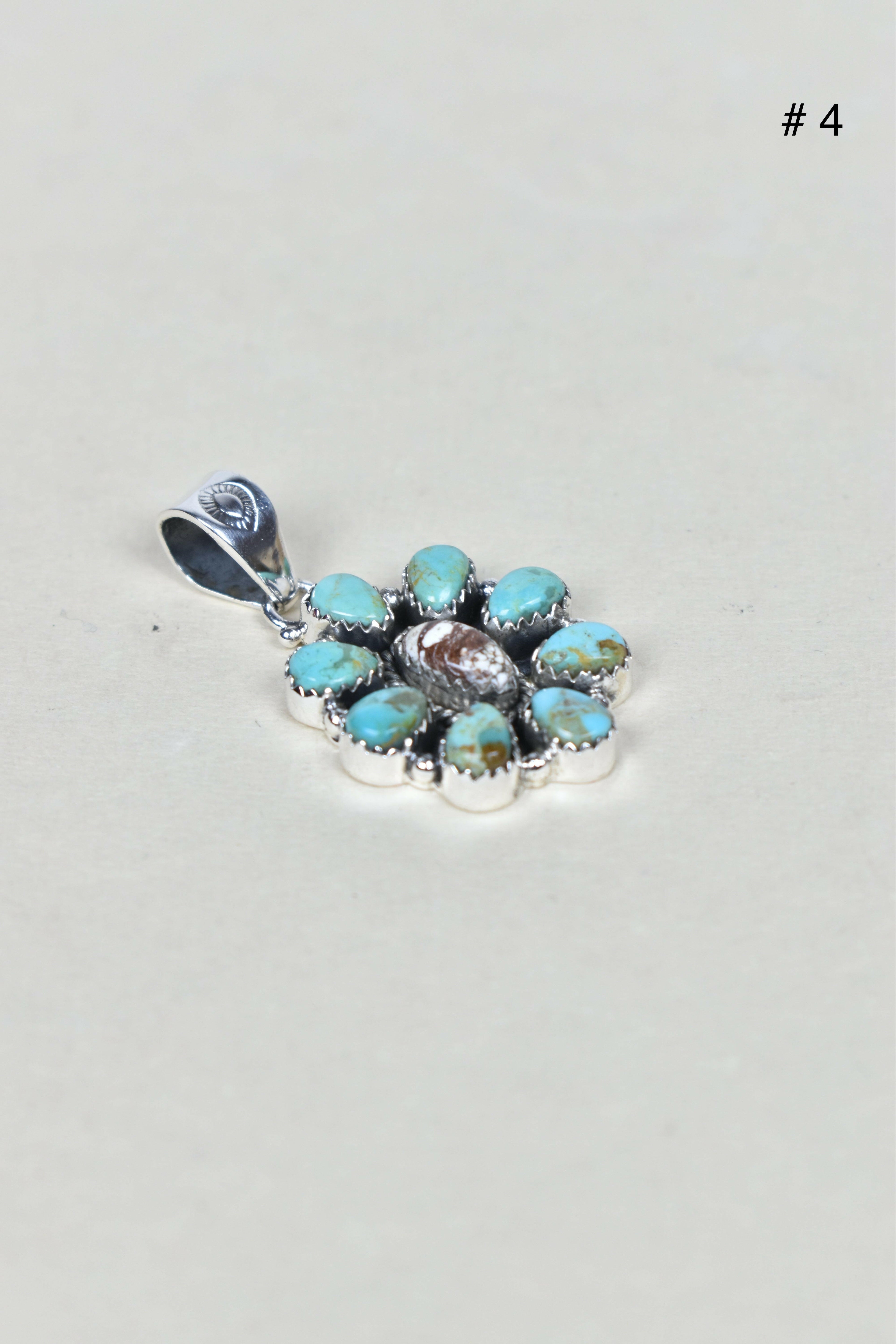 Turquoise Halo Delight Pendant-Pendant Necklaces-Krush Kandy, Women's Online Fashion Boutique Located in Phoenix, Arizona (Scottsdale Area)
