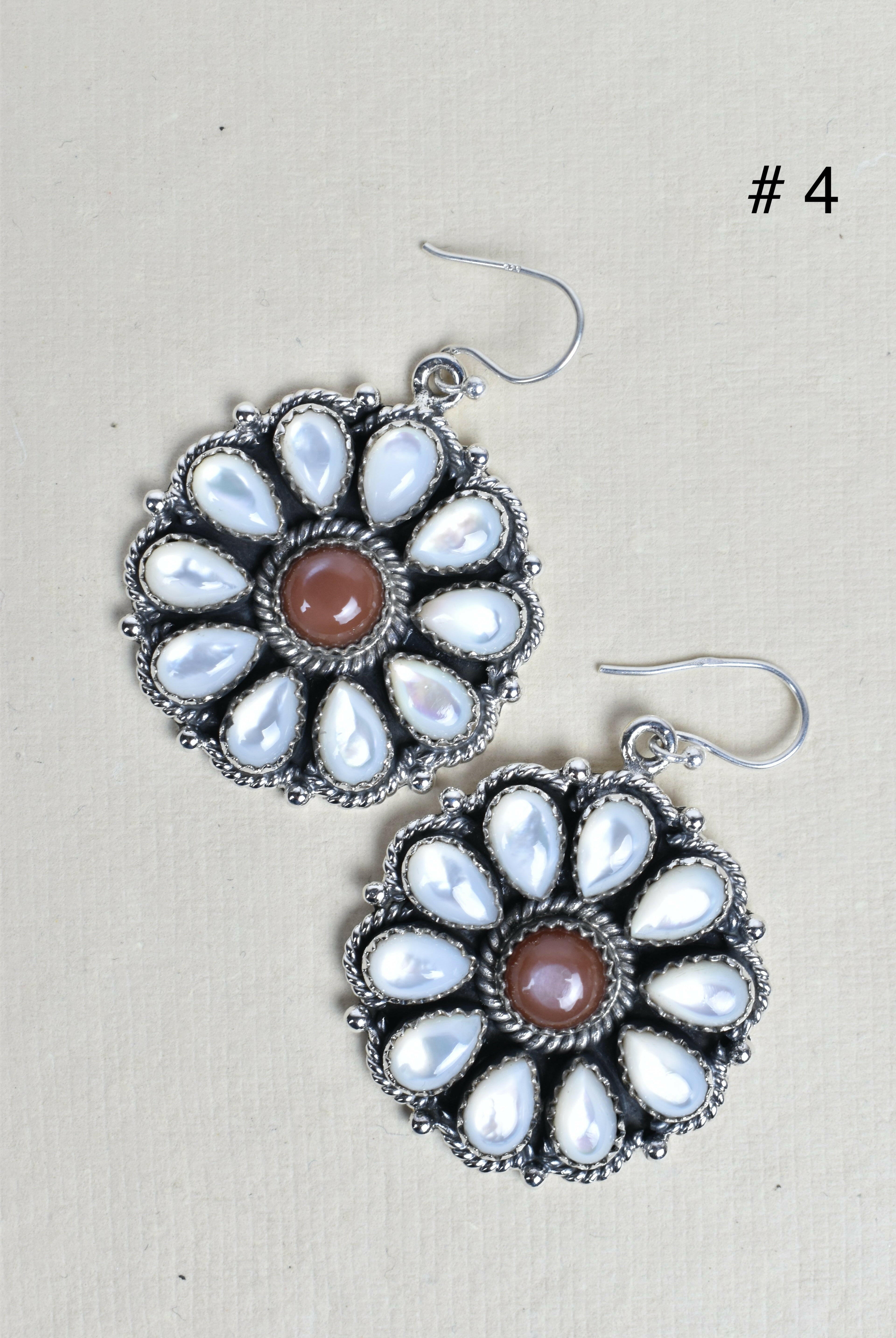 Sterling Silver Concho Cluster Earrings-Stud Earrings-Krush Kandy, Women's Online Fashion Boutique Located in Phoenix, Arizona (Scottsdale Area)