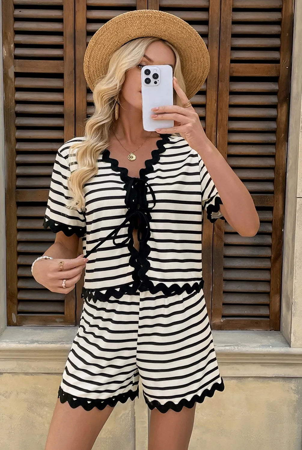 Chic Striped Two-Piece Set-tops-Krush Kandy, Women's Online Fashion Boutique Located in Phoenix, Arizona (Scottsdale Area)