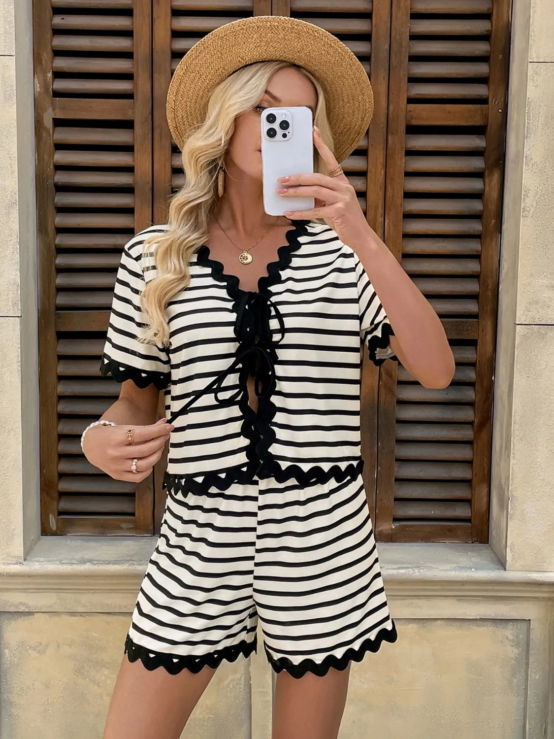 Chic Striped Two-Piece Set-tops-Krush Kandy, Women's Online Fashion Boutique Located in Phoenix, Arizona (Scottsdale Area)