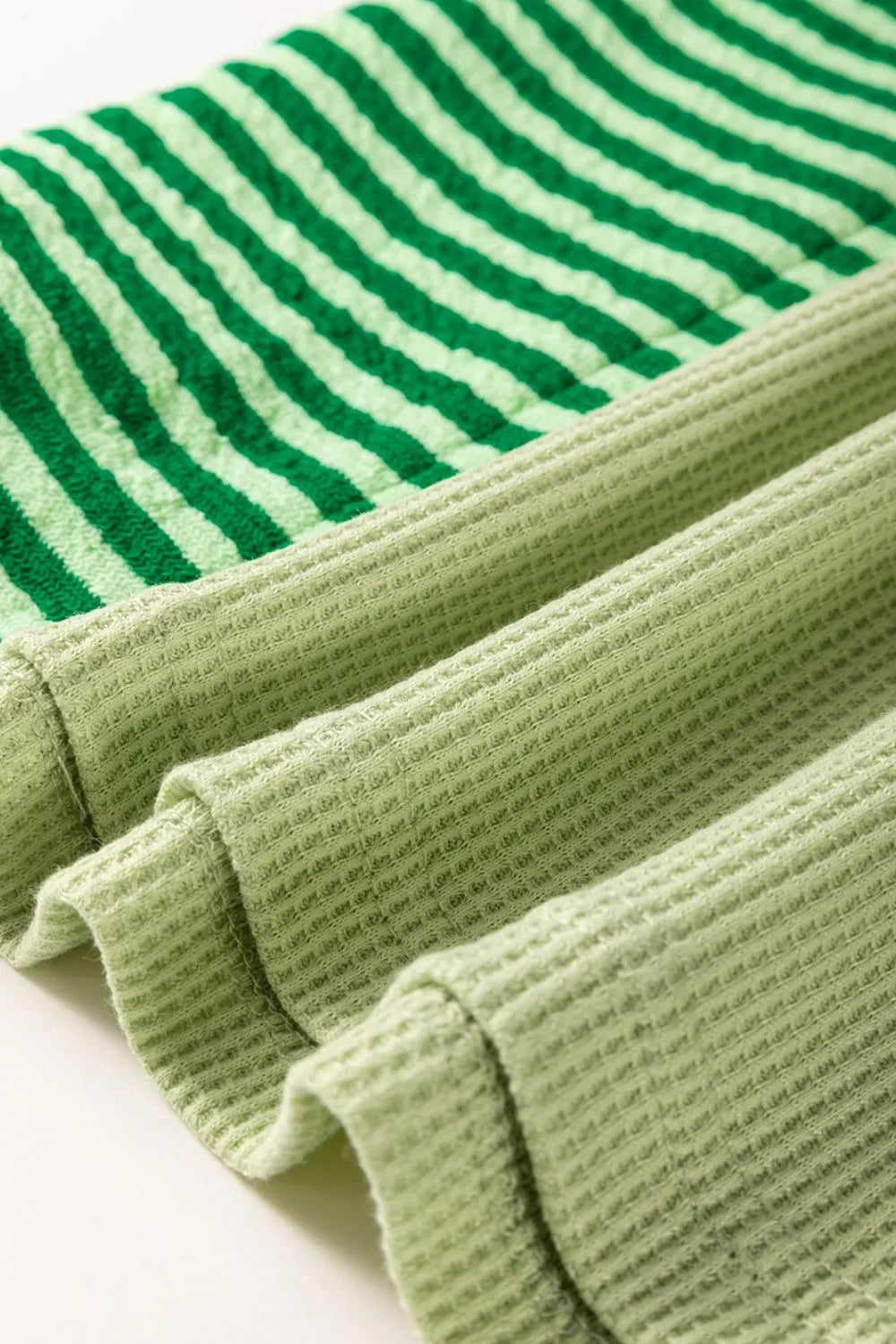 Lime Lane Waffle-Knit Colorblock Top-Short Sleeve Tops-Krush Kandy, Women's Online Fashion Boutique Located in Phoenix, Arizona (Scottsdale Area)