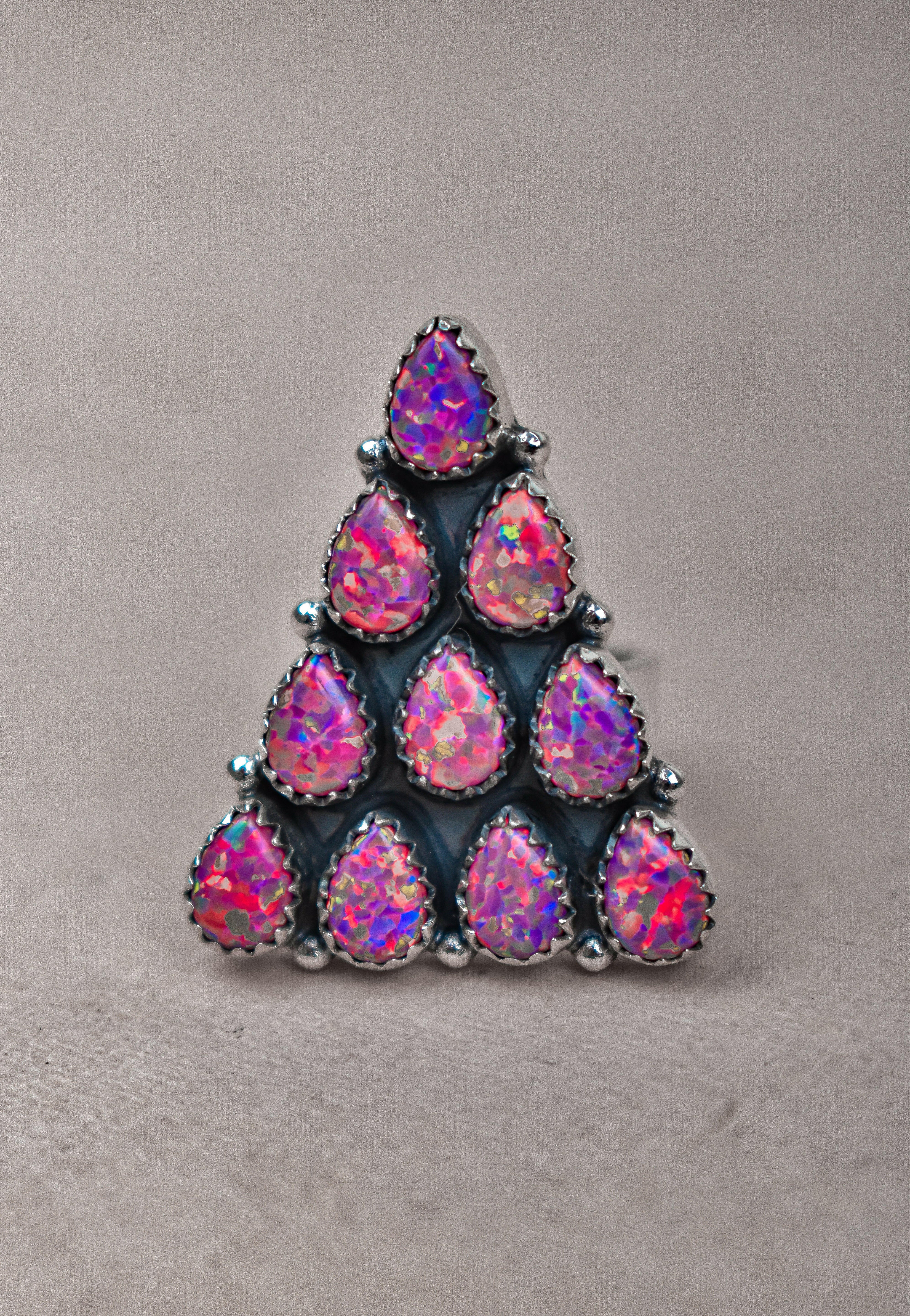 Pyramid Prism Gemstone Ring-Cluster Rings-Krush Kandy, Women's Online Fashion Boutique Located in Phoenix, Arizona (Scottsdale Area)