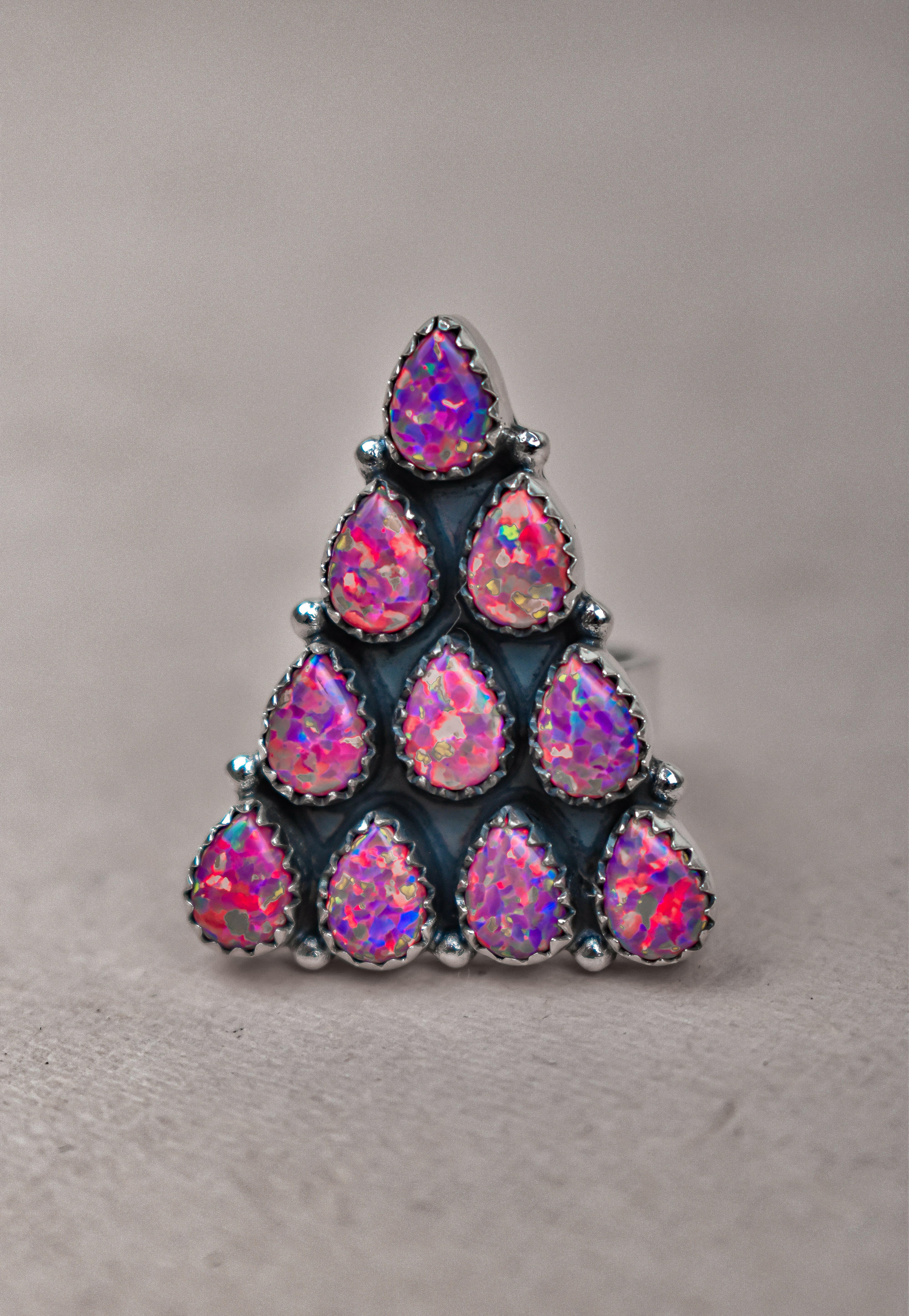 Pyramid Prism Gemstone Ring-Cluster Rings-Krush Kandy, Women's Online Fashion Boutique Located in Phoenix, Arizona (Scottsdale Area)