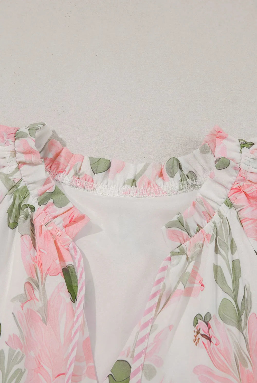 Floral Contrast Edge Layered Short Sleeve Mini Dress-dresses-Krush Kandy, Women's Online Fashion Boutique Located in Phoenix, Arizona (Scottsdale Area)