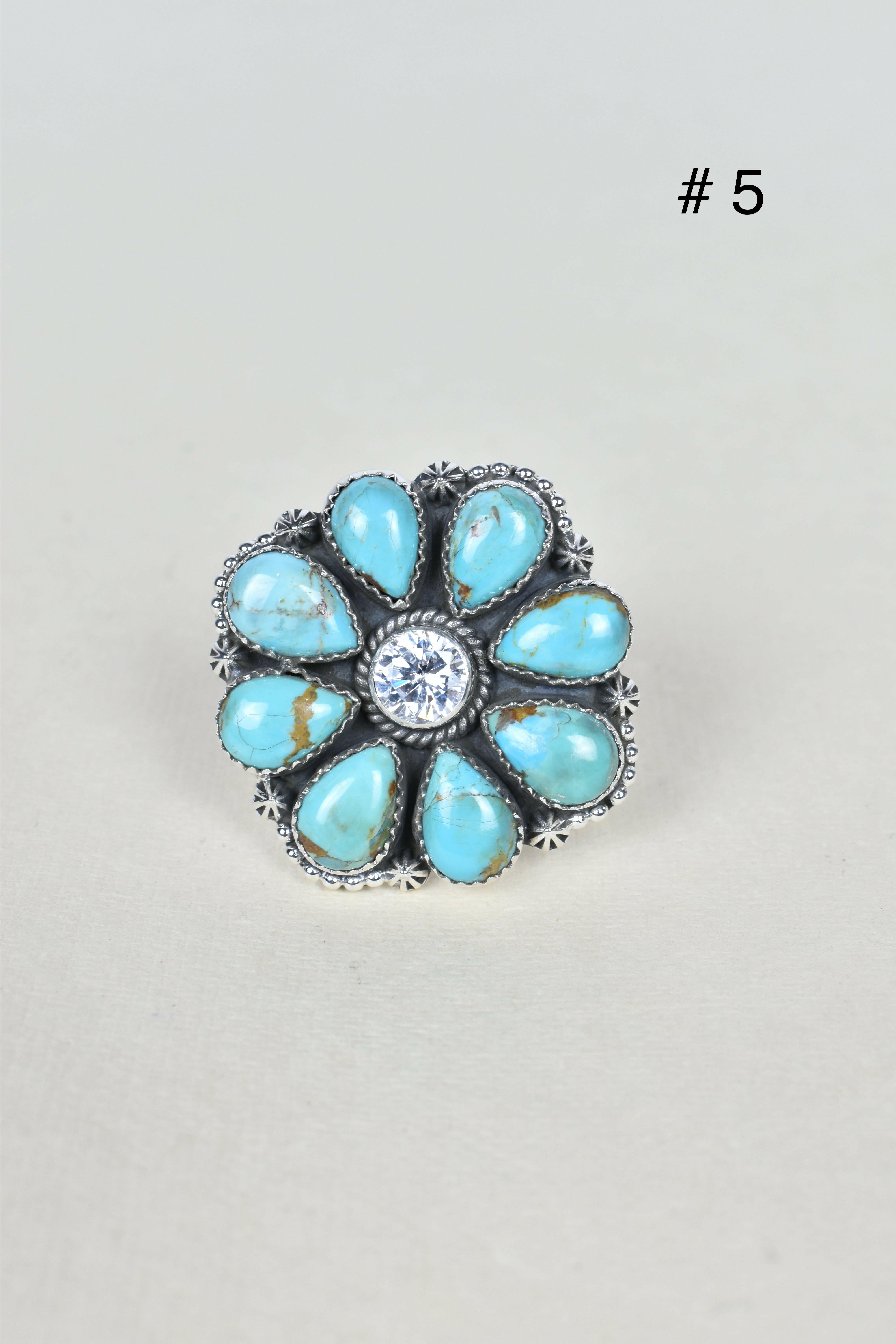 ONE OF A KIND STERLING SILVER CRYSTAL CLUSTER RINGS-Cluster Rings-Krush Kandy, Women's Online Fashion Boutique Located in Phoenix, Arizona (Scottsdale Area)