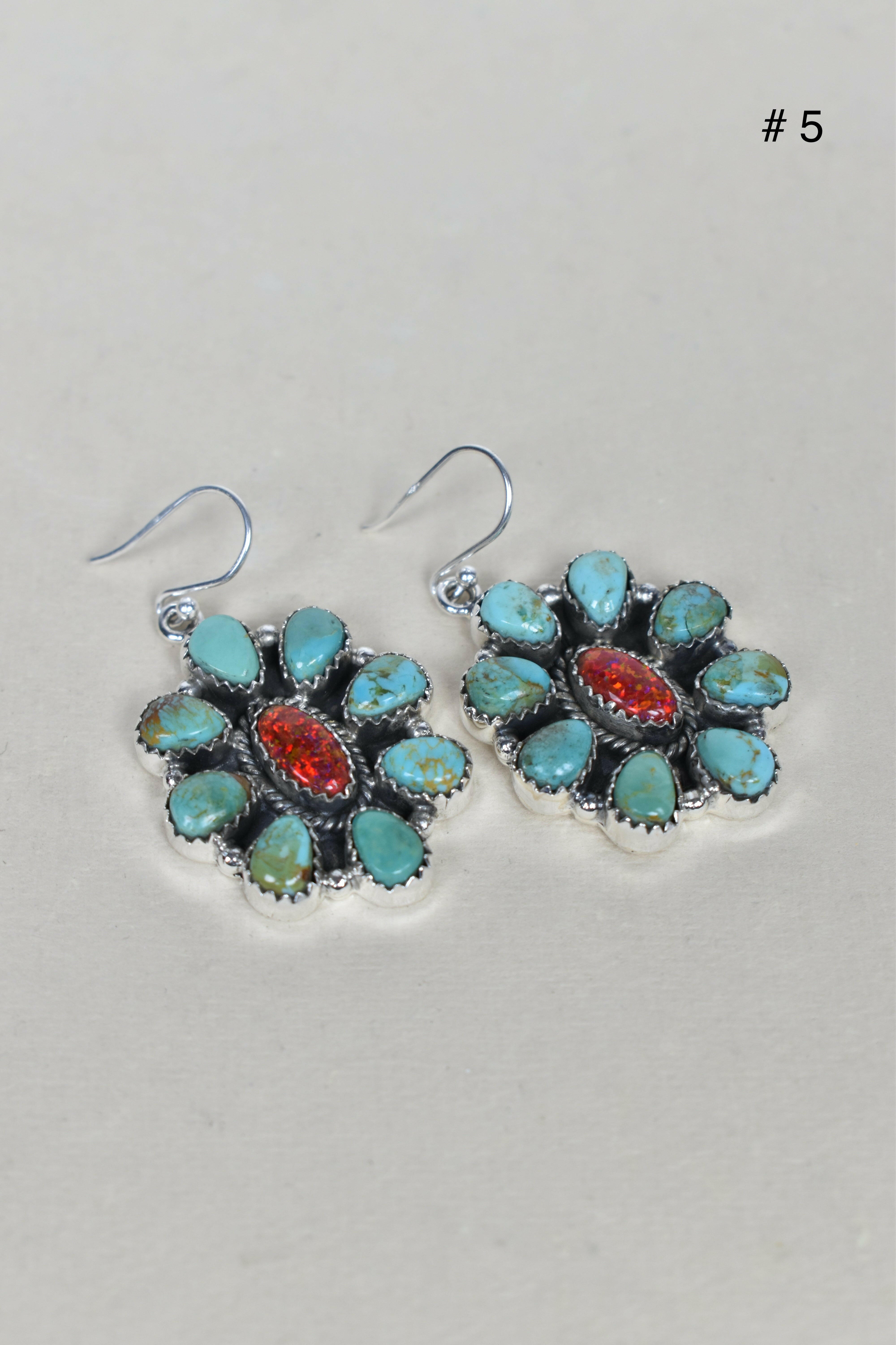 Turquoise Halo Delight Earrings-Drop Earrings-Krush Kandy, Women's Online Fashion Boutique Located in Phoenix, Arizona (Scottsdale Area)