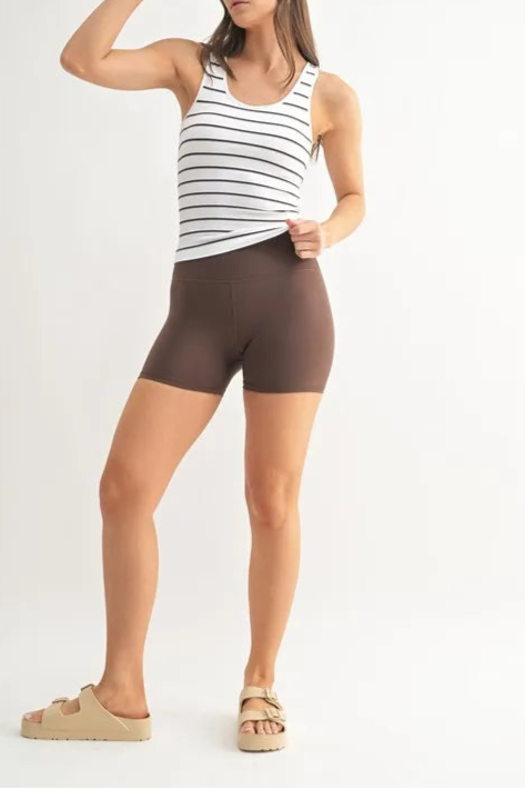 MONO B Striped Seamless Ribbed Tank-Tanks-Krush Kandy, Women's Online Fashion Boutique Located in Phoenix, Arizona (Scottsdale Area)