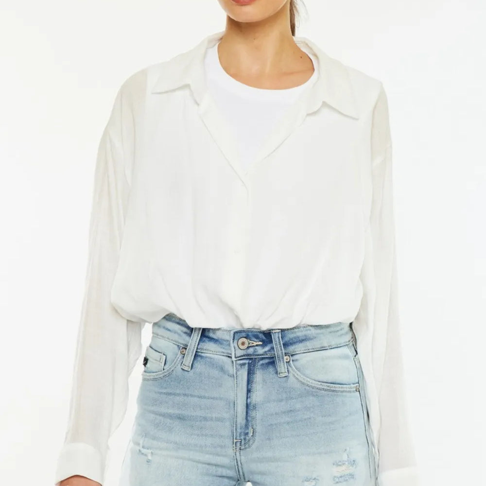 Kancan High Rise Side Slit Denim Shorts-Shorts-Krush Kandy, Women's Online Fashion Boutique Located in Phoenix, Arizona (Scottsdale Area)