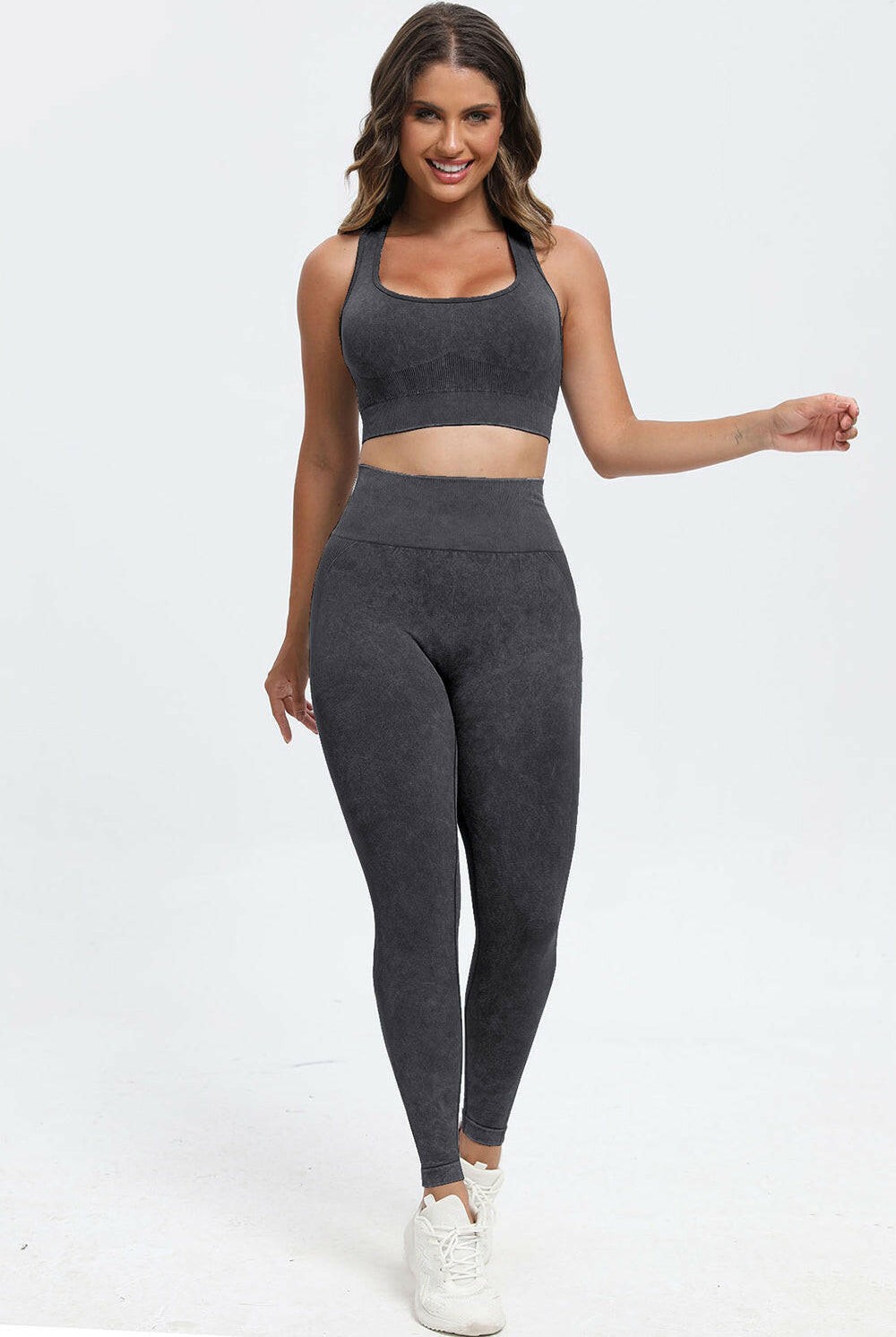 3 Piece Washed Square Neck Wide Strap Active Set-Krush Kandy, Women's Online Fashion Boutique Located in Phoenix, Arizona (Scottsdale Area)