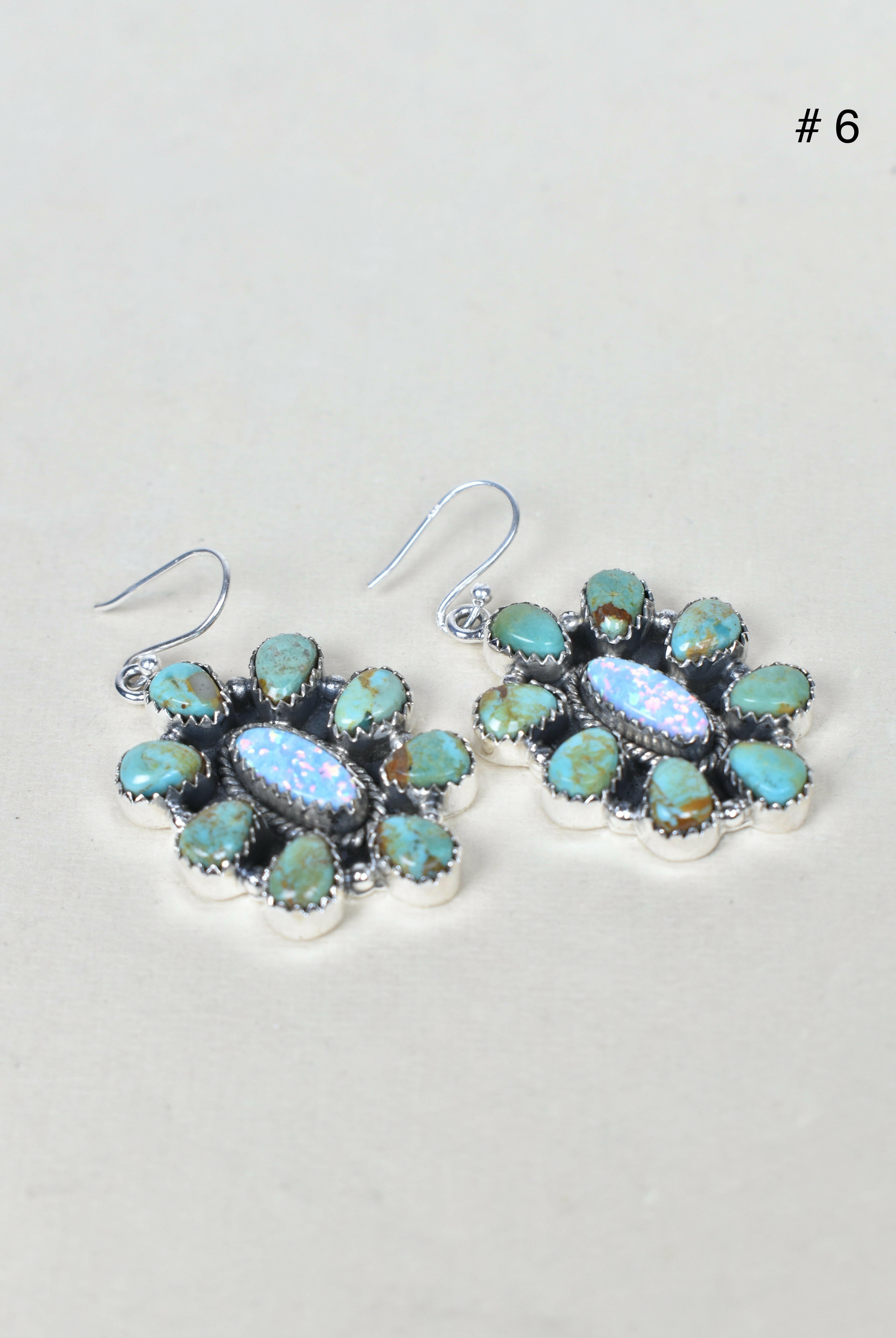 Turquoise Halo Delight Earrings-Drop Earrings-Krush Kandy, Women's Online Fashion Boutique Located in Phoenix, Arizona (Scottsdale Area)
