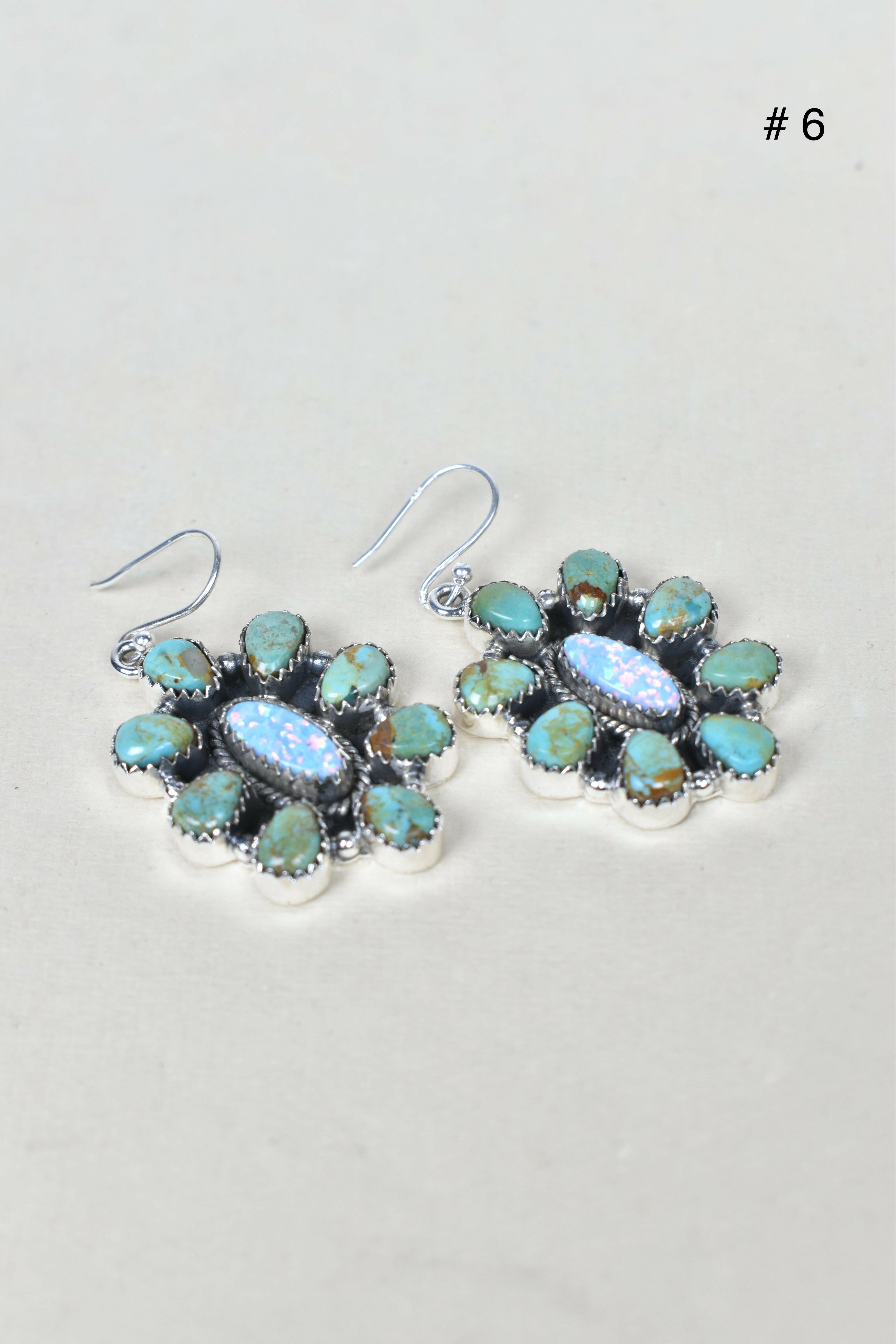 Turquoise Halo Delight Earrings-Drop Earrings-Krush Kandy, Women's Online Fashion Boutique Located in Phoenix, Arizona (Scottsdale Area)