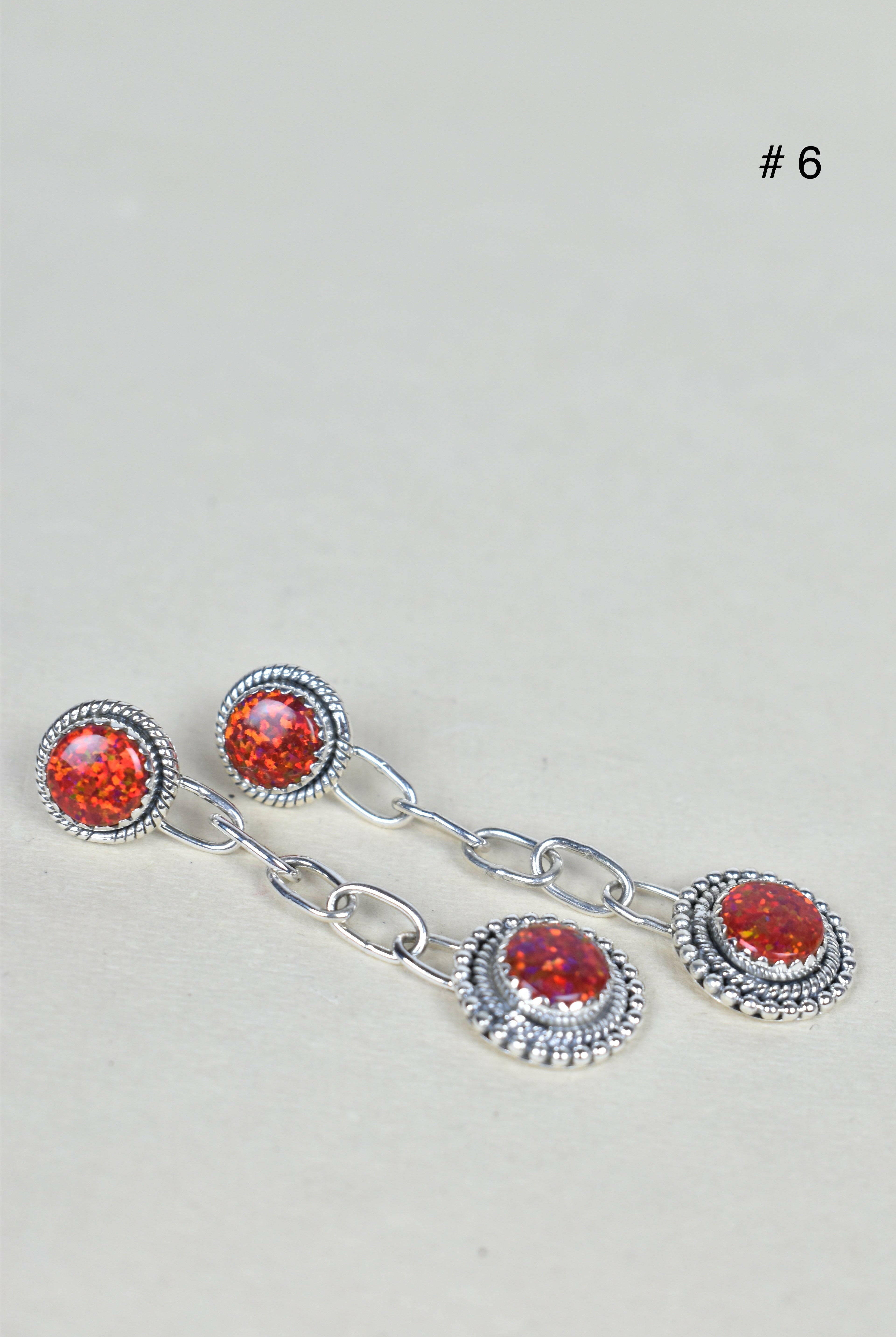 Gem Duet Chain Drop Earrings-Drop Earrings-Krush Kandy, Women's Online Fashion Boutique Located in Phoenix, Arizona (Scottsdale Area)