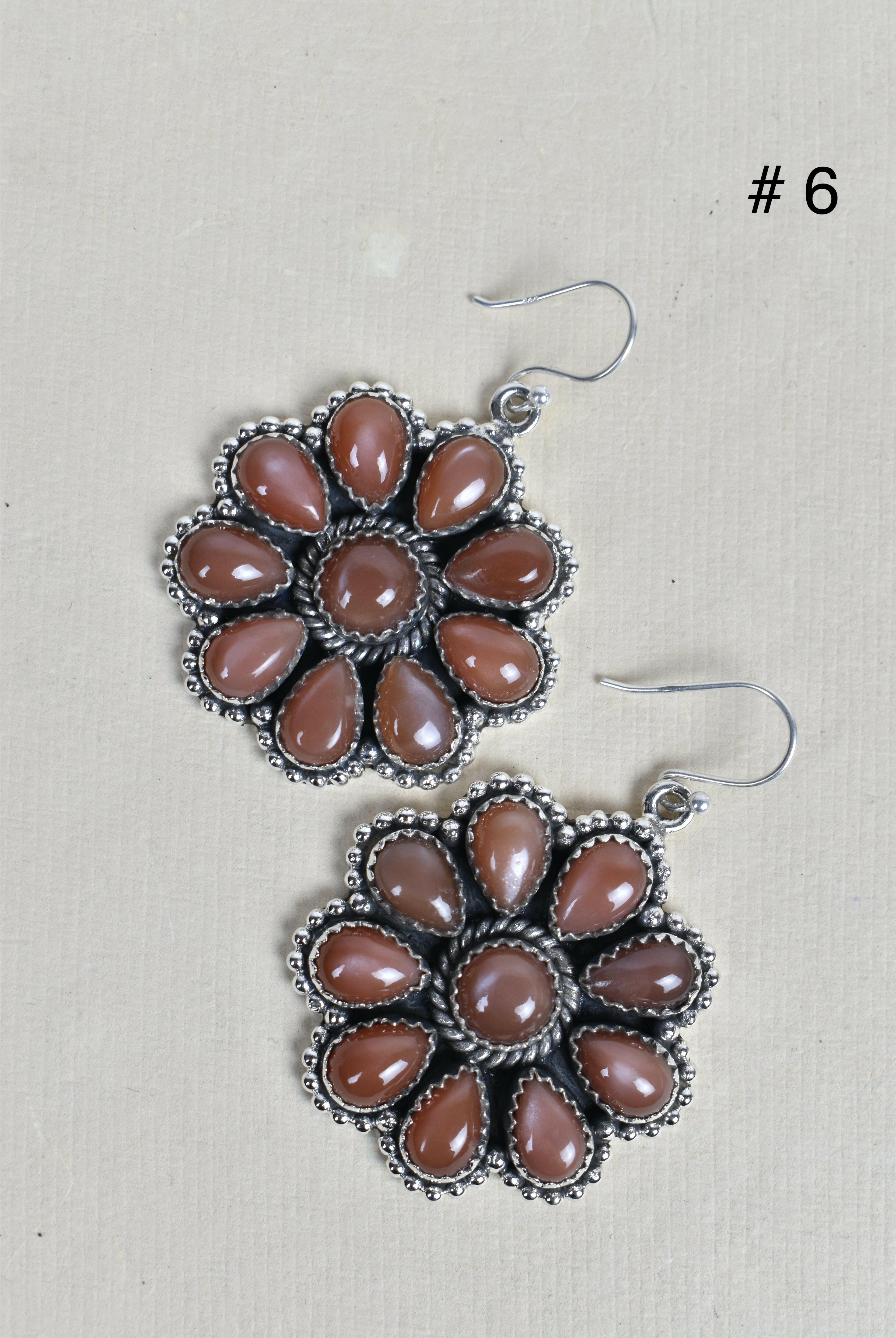 Sterling Silver Concho Cluster Earrings-Stud Earrings-Krush Kandy, Women's Online Fashion Boutique Located in Phoenix, Arizona (Scottsdale Area)