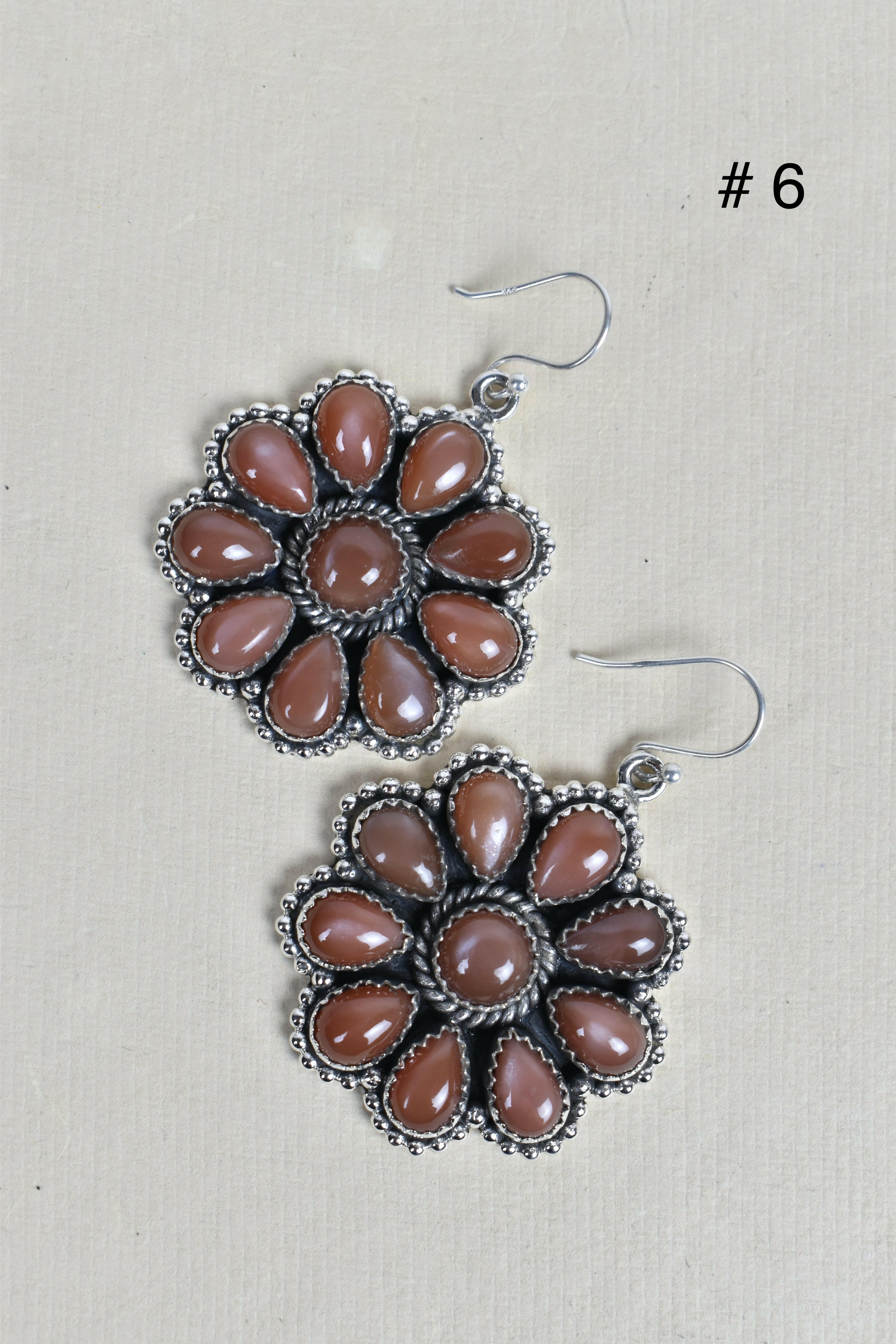 Sterling Silver Concho Cluster Earrings-Stud Earrings-Krush Kandy, Women's Online Fashion Boutique Located in Phoenix, Arizona (Scottsdale Area)