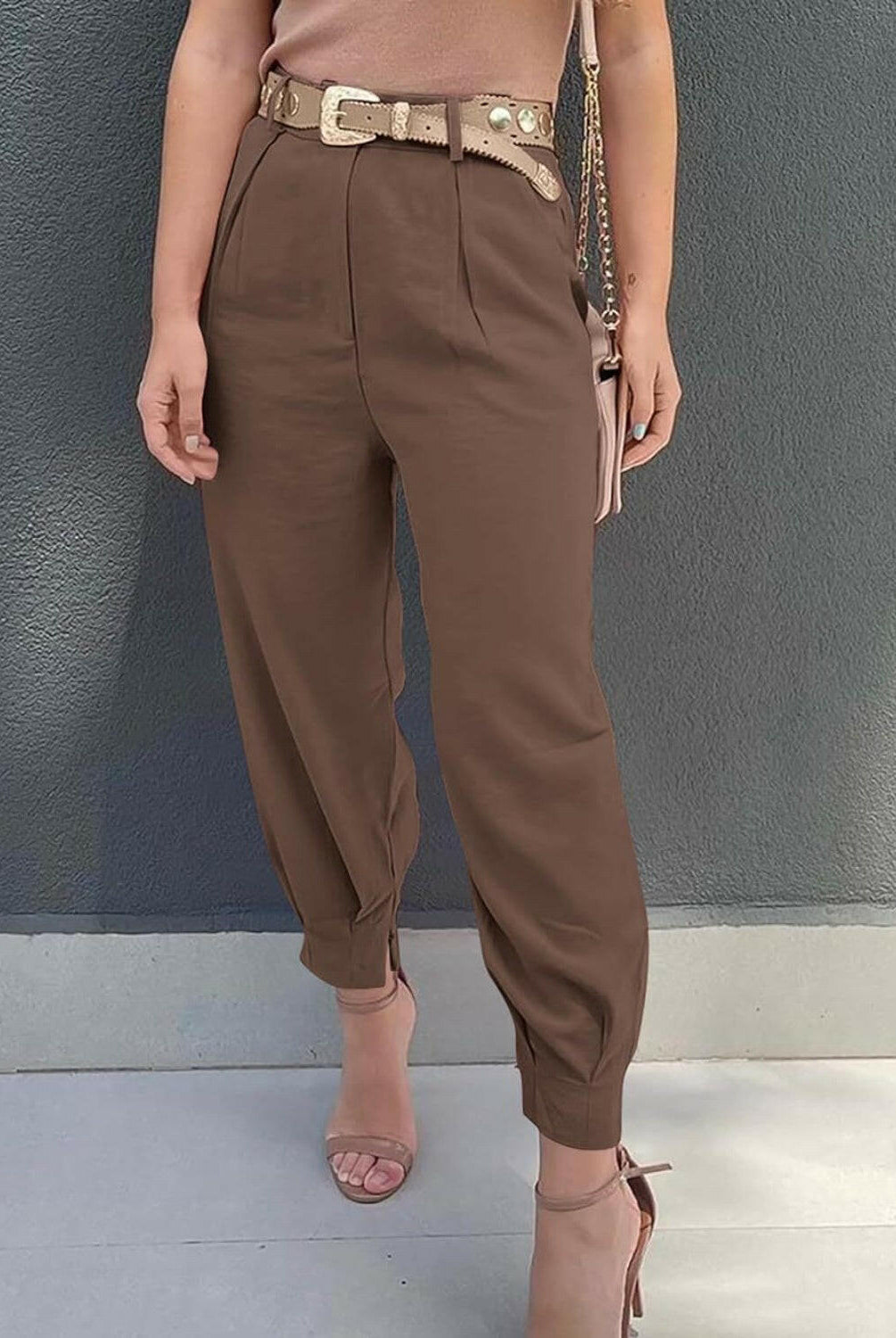 High Waist Cropped Pants-Krush Kandy, Women's Online Fashion Boutique Located in Phoenix, Arizona (Scottsdale Area)