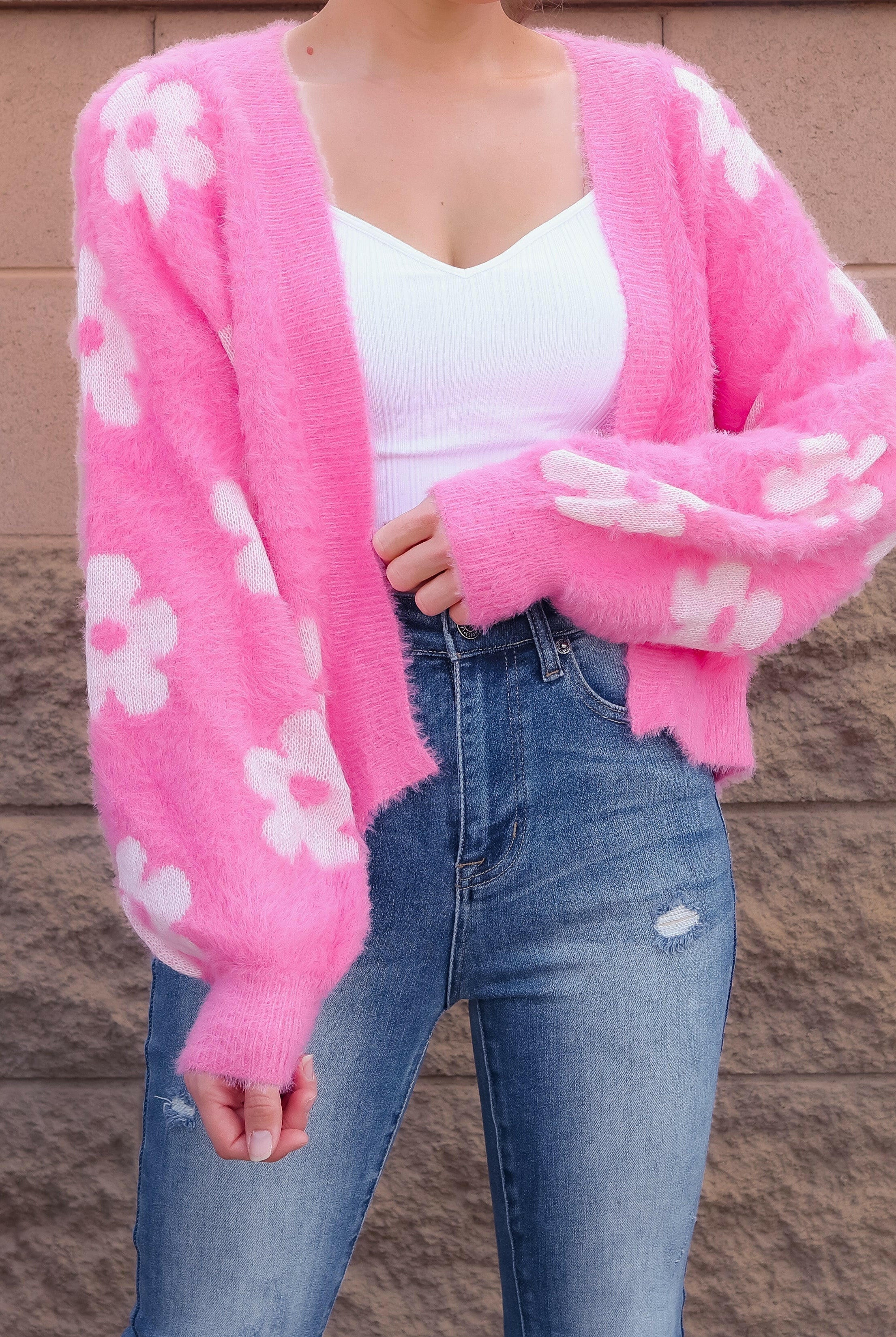 Barbie Girl Floral Cardigan |-Sweaters-Krush Kandy, Women's Online Fashion Boutique Located in Phoenix, Arizona (Scottsdale Area)