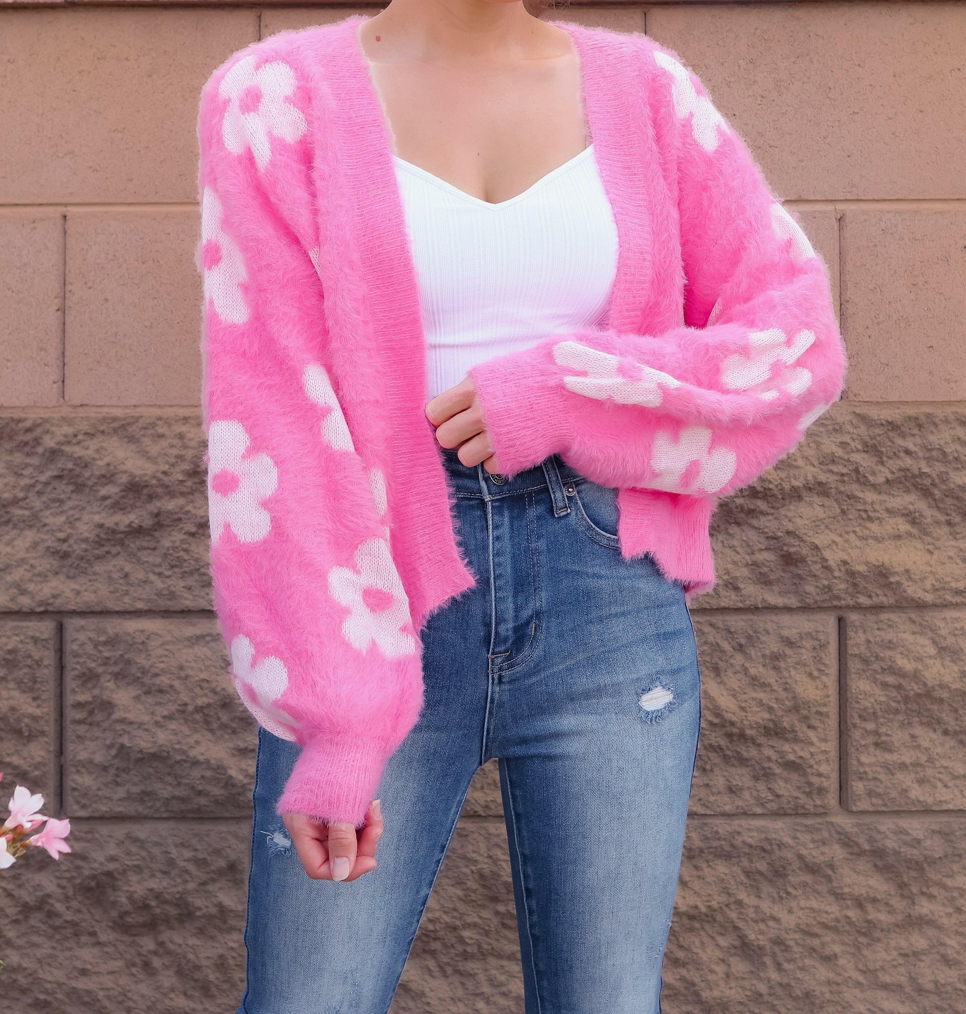 Barbie Girl Floral Cardigan |-Sweaters-Krush Kandy, Women's Online Fashion Boutique Located in Phoenix, Arizona (Scottsdale Area)