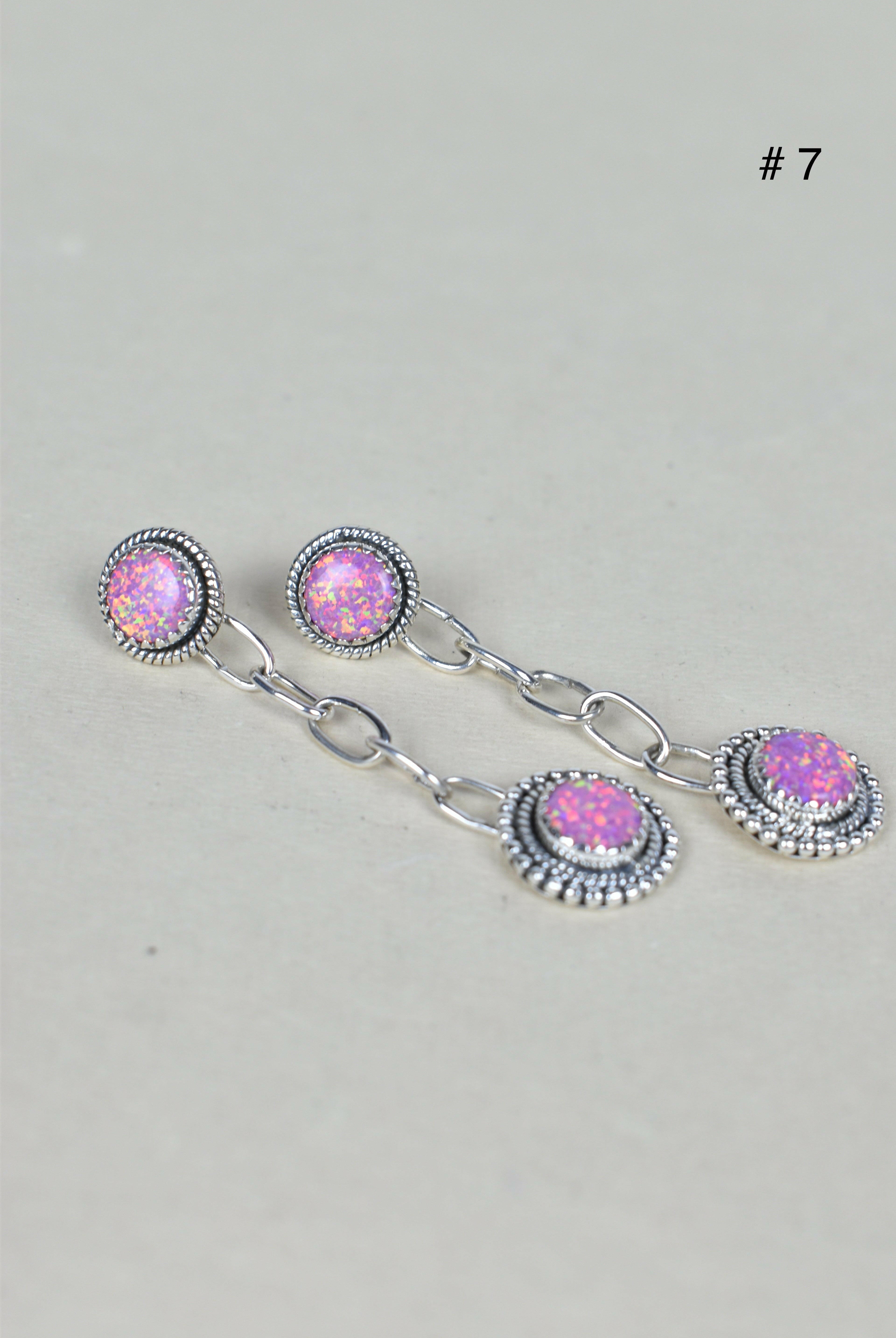 Gem Duet Chain Drop Earrings-Drop Earrings-Krush Kandy, Women's Online Fashion Boutique Located in Phoenix, Arizona (Scottsdale Area)