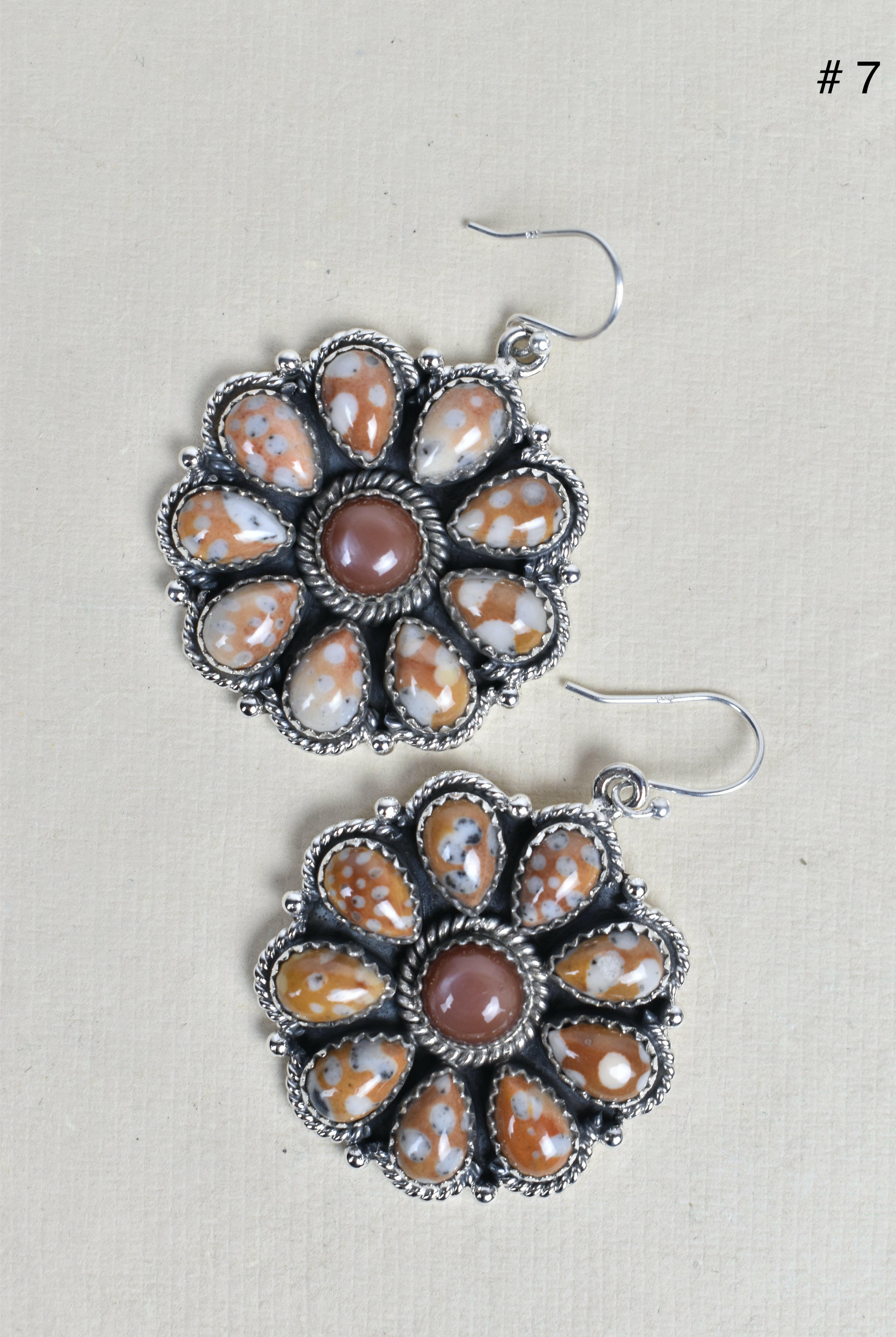 Sterling Silver Concho Cluster Earrings-Stud Earrings-Krush Kandy, Women's Online Fashion Boutique Located in Phoenix, Arizona (Scottsdale Area)