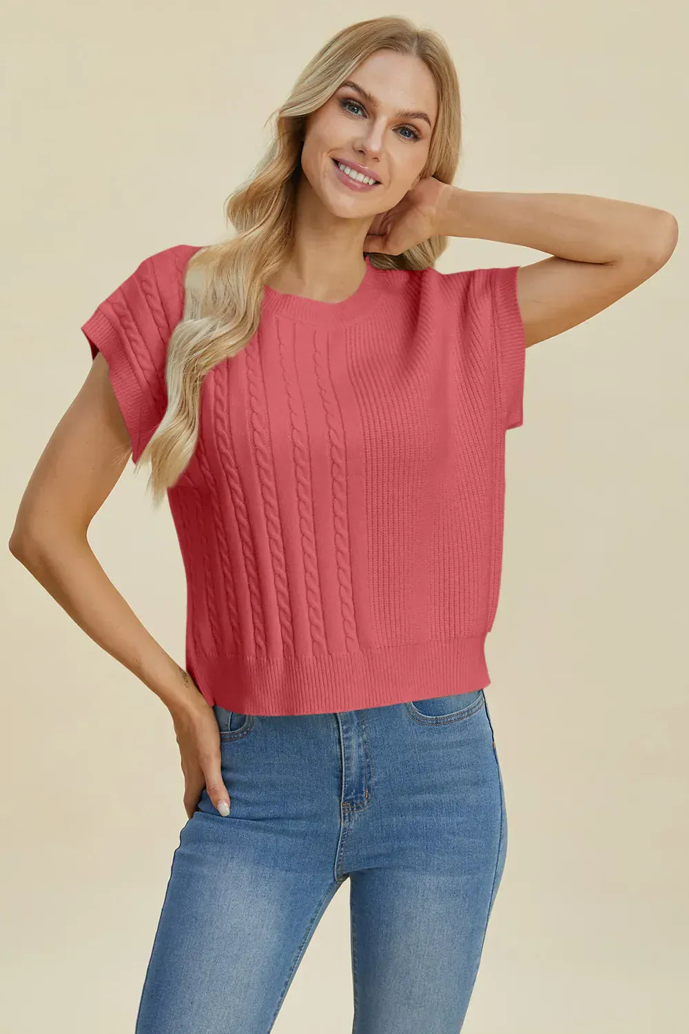 Winterberry Cable-Knit Sweater-Tops-Krush Kandy, Women's Online Fashion Boutique Located in Phoenix, Arizona (Scottsdale Area)