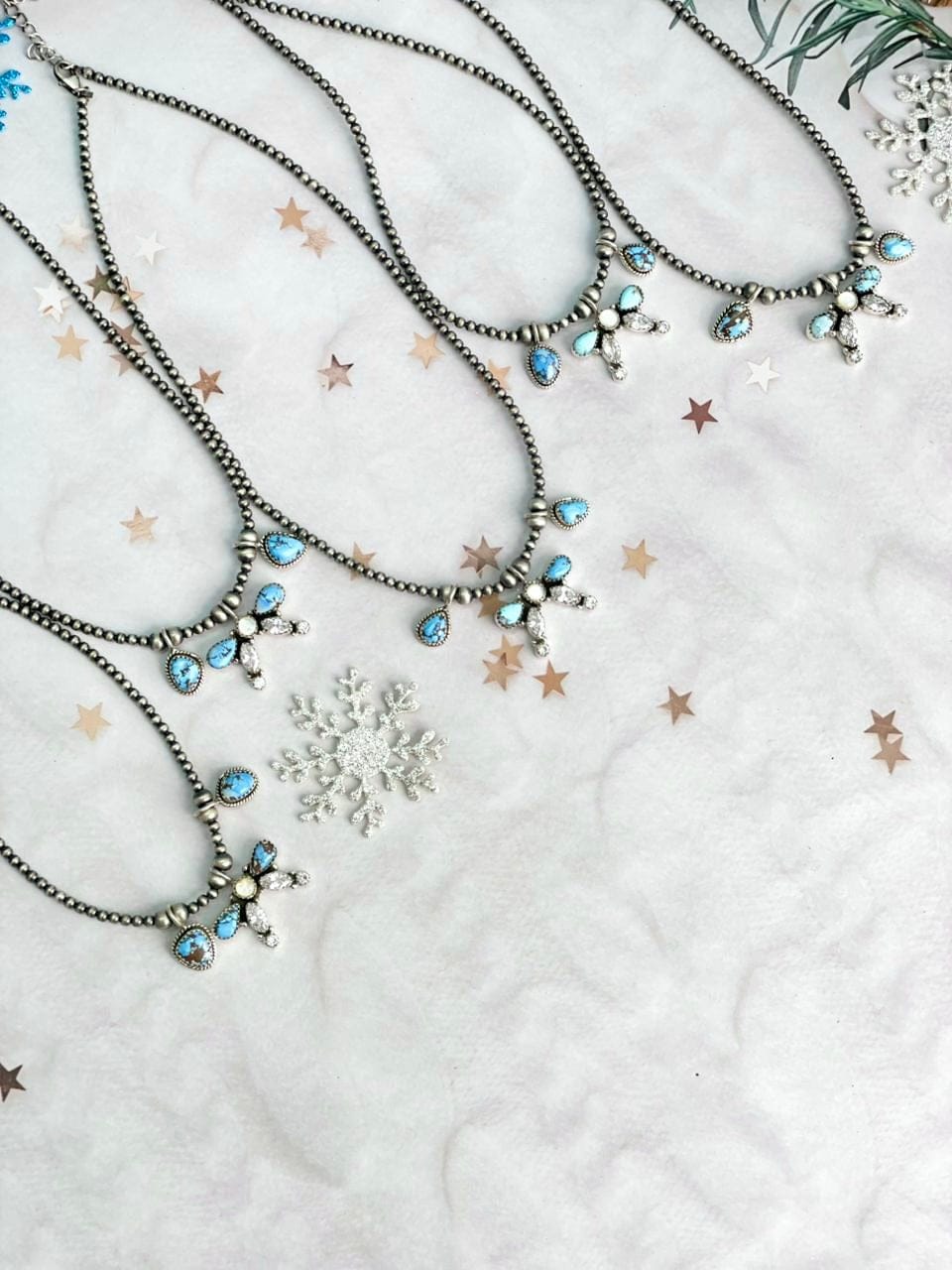 Winter Frost Golden Hills Bow Beads Necklace-Necklaces-Krush Kandy, Women's Online Fashion Boutique Located in Phoenix, Arizona (Scottsdale Area)