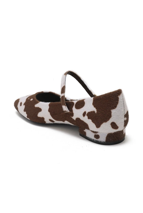 Cow Print Mary Jane Flats-Shoes-Krush Kandy, Women's Online Fashion Boutique Located in Phoenix, Arizona (Scottsdale Area)