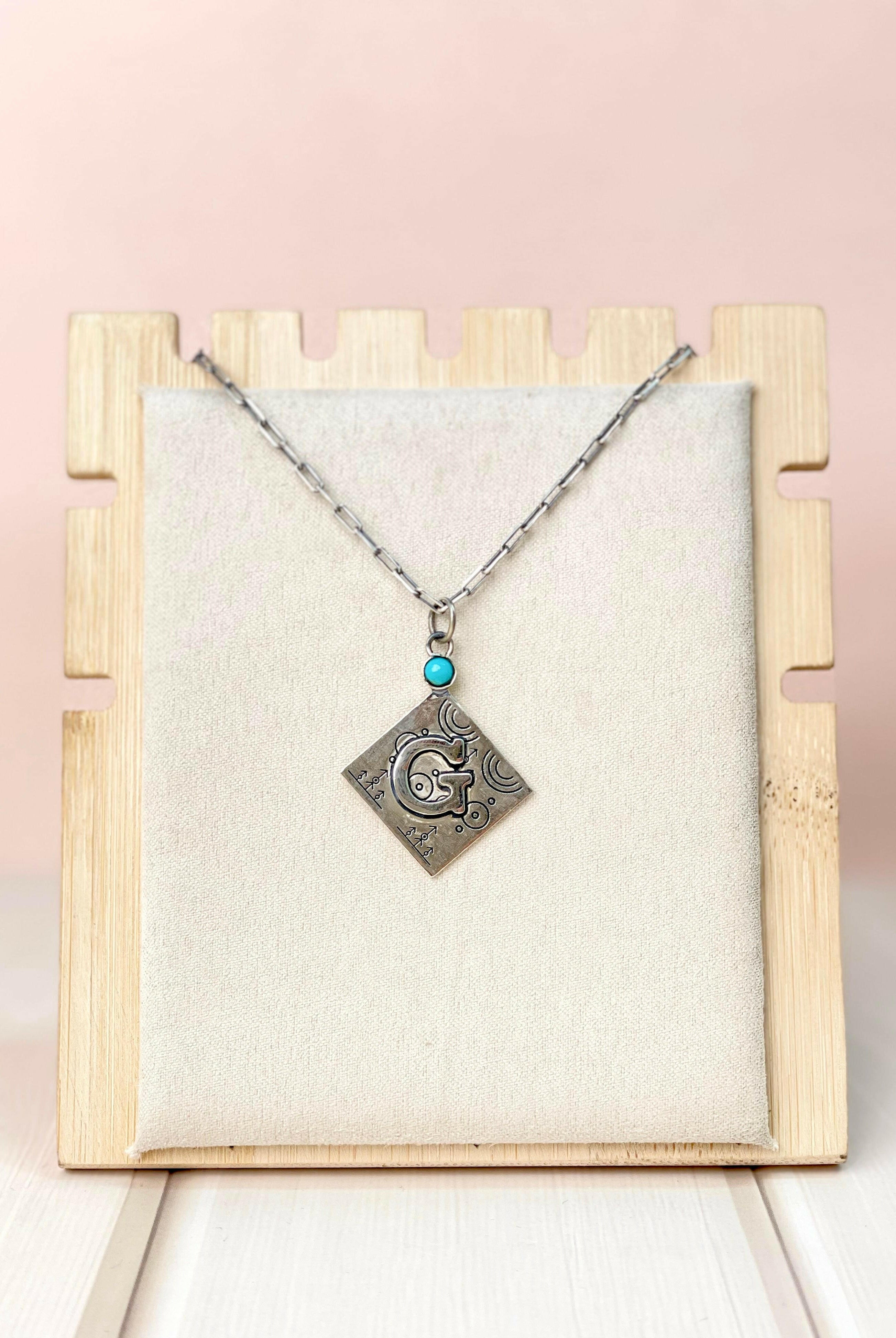 Initial Desert Dream Square Chain Necklace - PREORDER-Chain Necklaces-Krush Kandy, Women's Online Fashion Boutique Located in Phoenix, Arizona (Scottsdale Area)