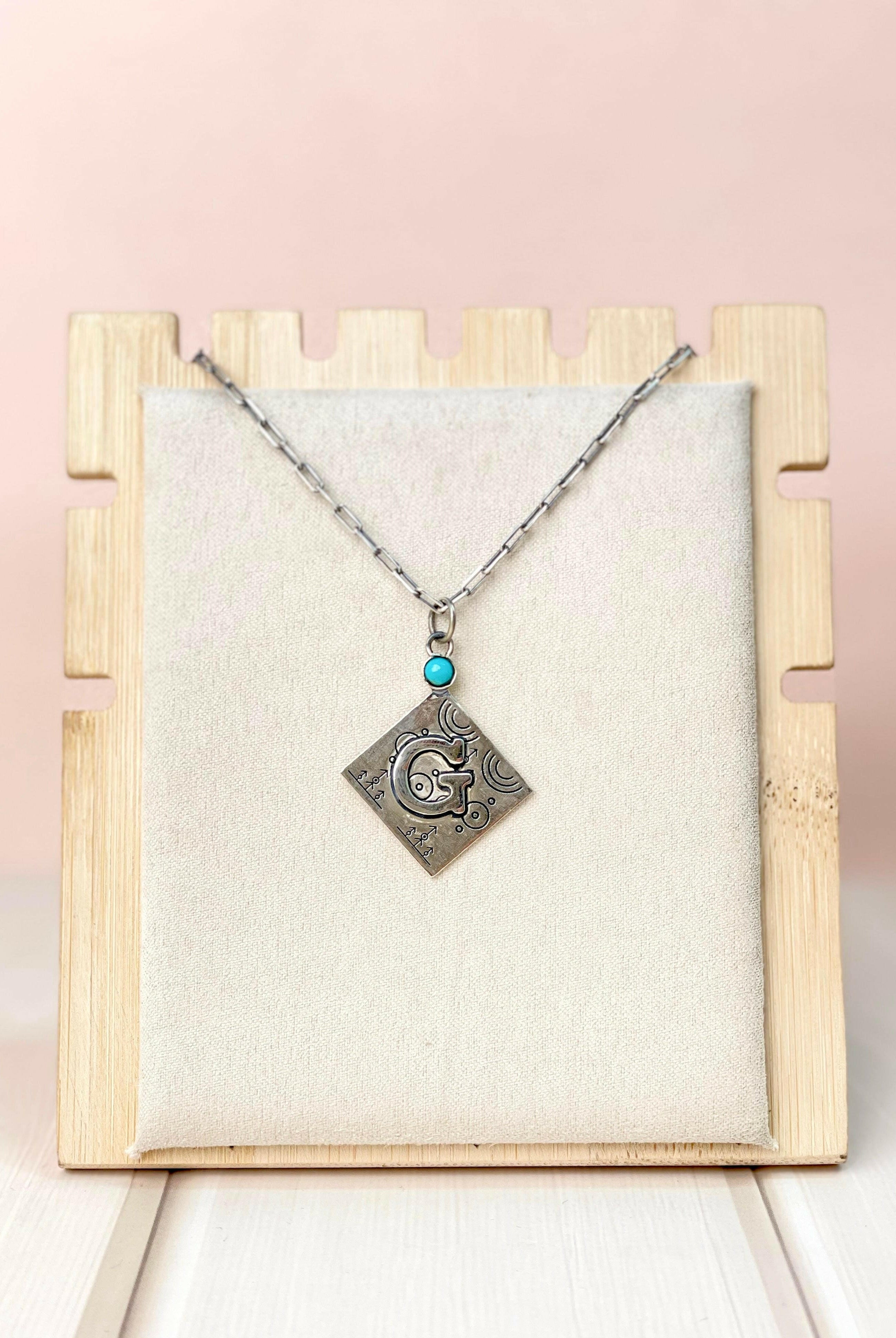 Initial Desert Dream Square Chain Necklace - PREORDER-Chain Necklaces-Krush Kandy, Women's Online Fashion Boutique Located in Phoenix, Arizona (Scottsdale Area)