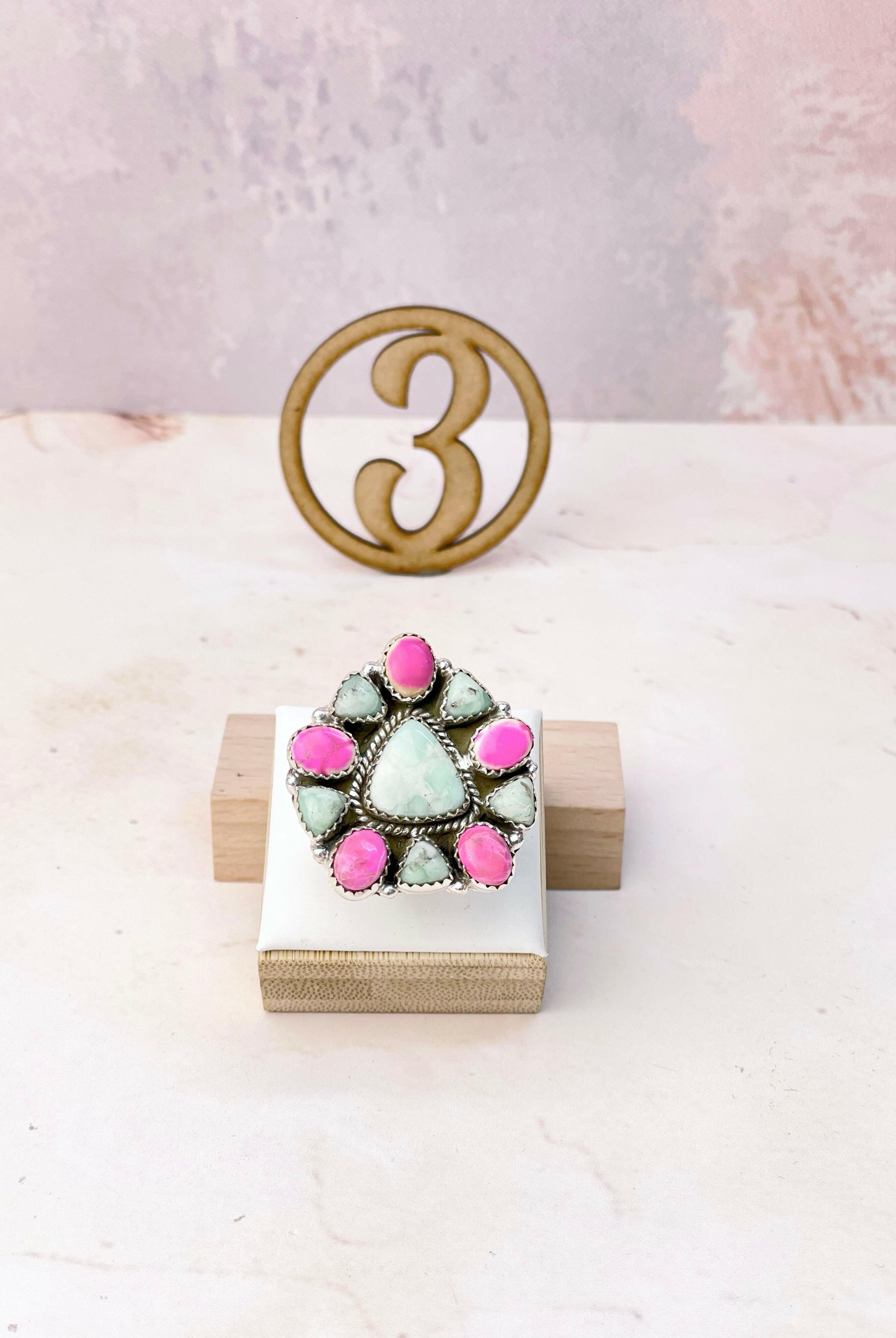 Paloma & Pink Jasper One of a Kind Rings-Rings-Krush Kandy, Women's Online Fashion Boutique Located in Phoenix, Arizona (Scottsdale Area)