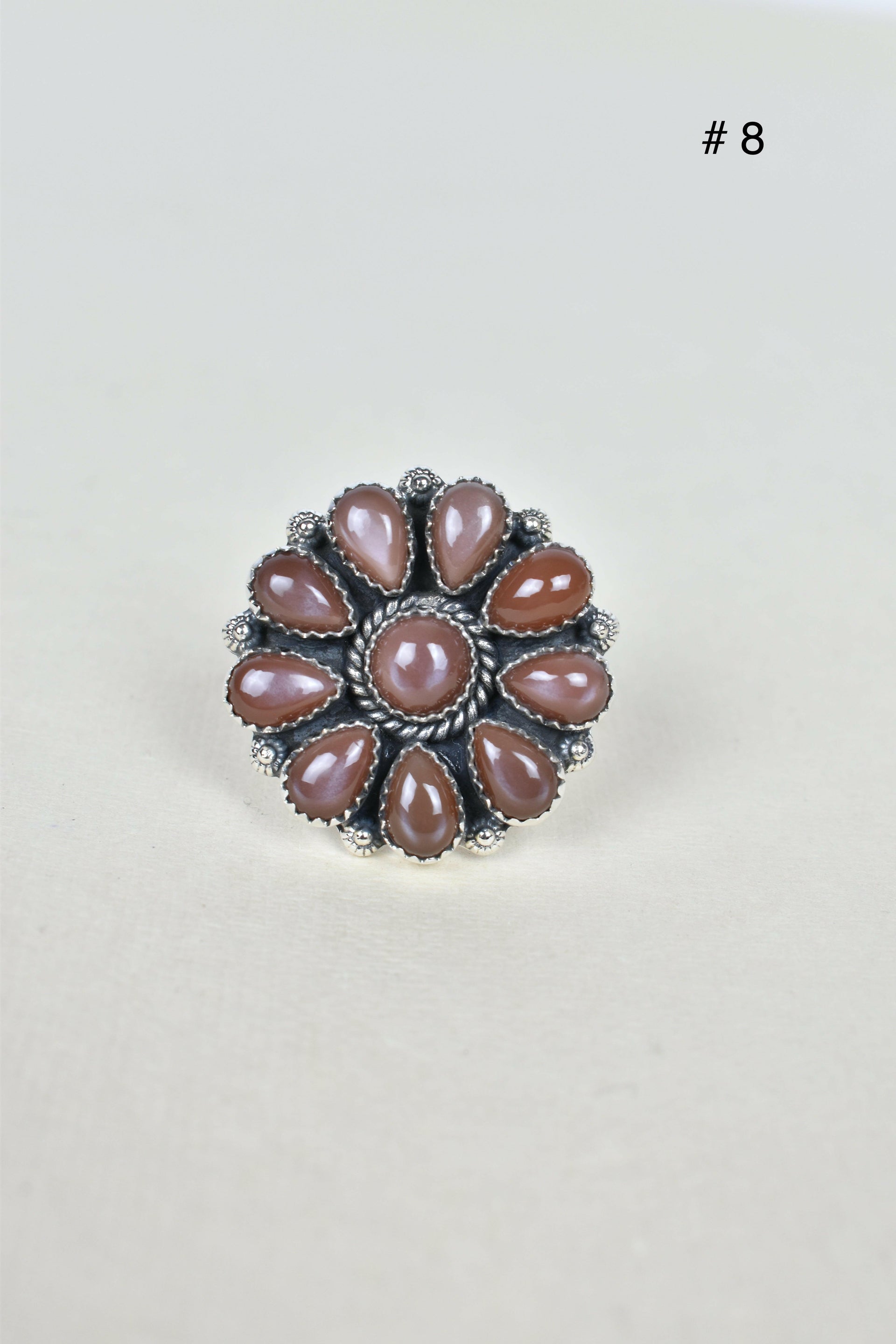 Chocolate Moonstone & Stone Cluster Sterling Silver Rings-Cluster Rings-Krush Kandy, Women's Online Fashion Boutique Located in Phoenix, Arizona (Scottsdale Area)