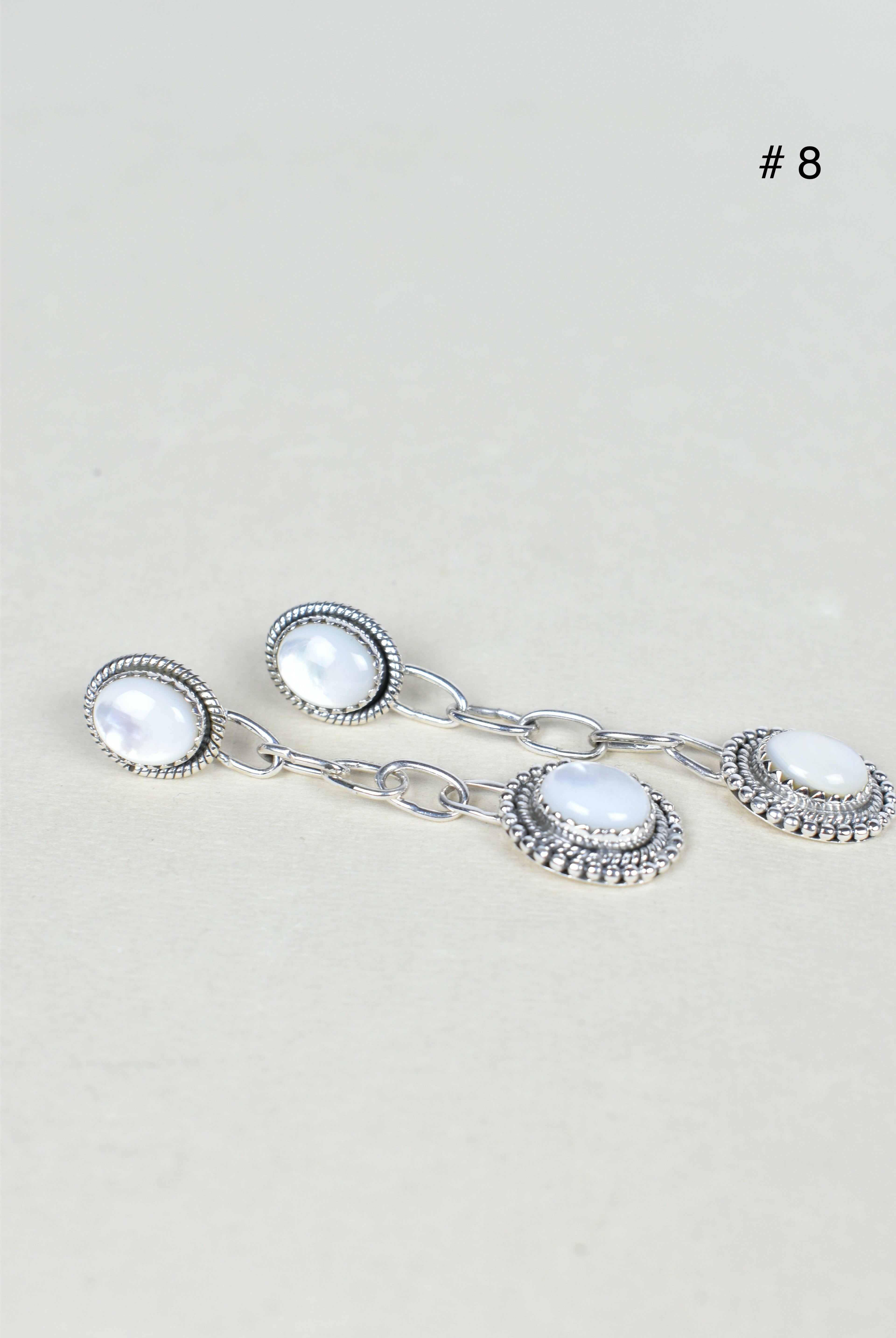 Gem Duet Chain Drop Earrings-Drop Earrings-Krush Kandy, Women's Online Fashion Boutique Located in Phoenix, Arizona (Scottsdale Area)