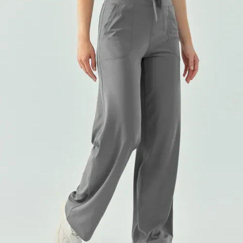 Scuba Drawstring High Waist Active Pants-Pants-Krush Kandy, Women's Online Fashion Boutique Located in Phoenix, Arizona (Scottsdale Area)
