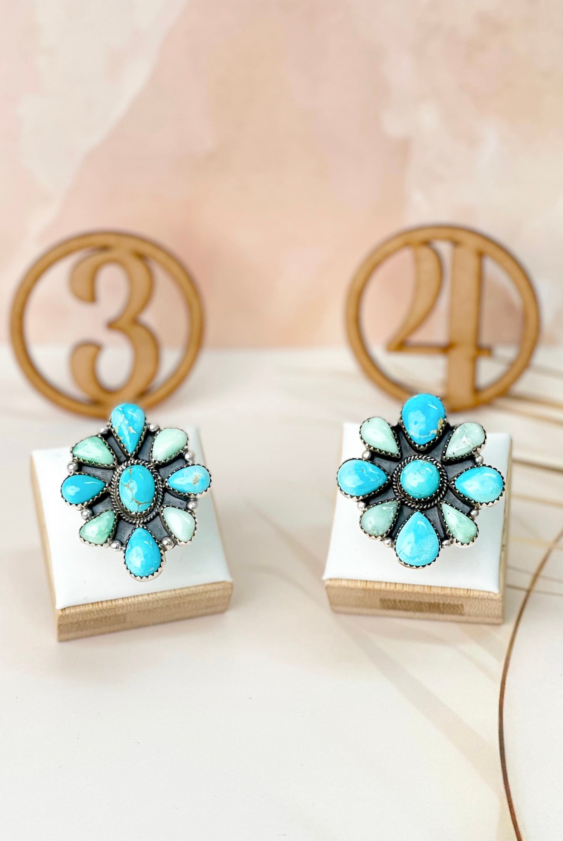 White Water Turquoise & Paloma Western Rings Bno. 10-Rings-Krush Kandy, Women's Online Fashion Boutique Located in Phoenix, Arizona (Scottsdale Area)