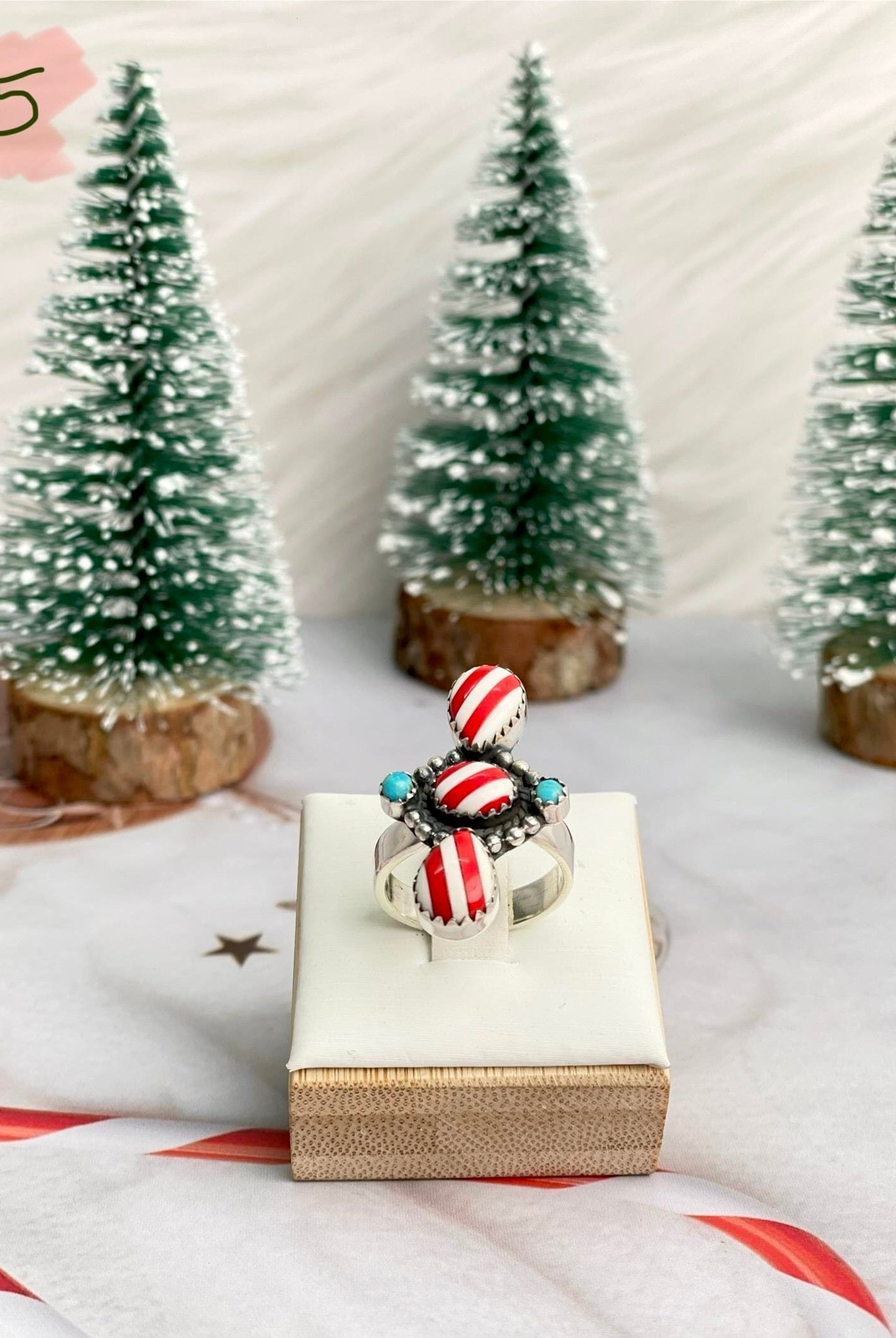 Holly Jolly Red & White Christmas Rings-Rings-Krush Kandy, Women's Online Fashion Boutique Located in Phoenix, Arizona (Scottsdale Area)