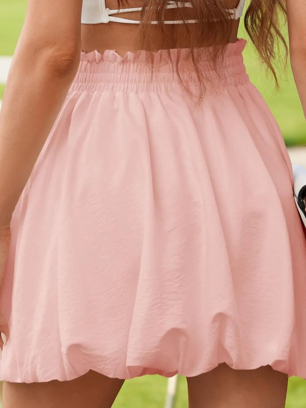 Frill Smocked Mini Skirt-Skirts-Krush Kandy, Women's Online Fashion Boutique Located in Phoenix, Arizona (Scottsdale Area)