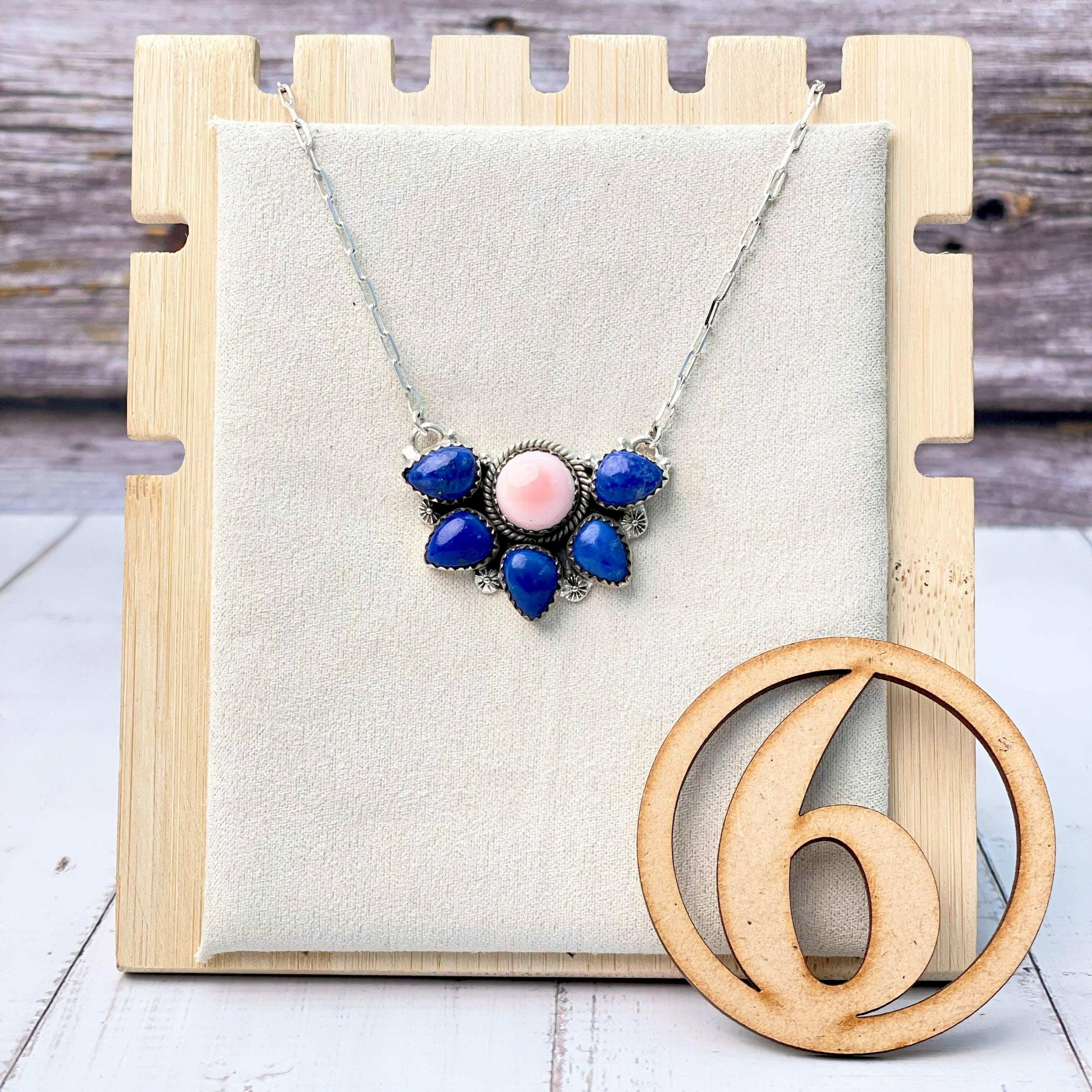 Half Queen Conch Flower Chain Pendants-Necklaces-Krush Kandy, Women's Online Fashion Boutique Located in Phoenix, Arizona (Scottsdale Area)