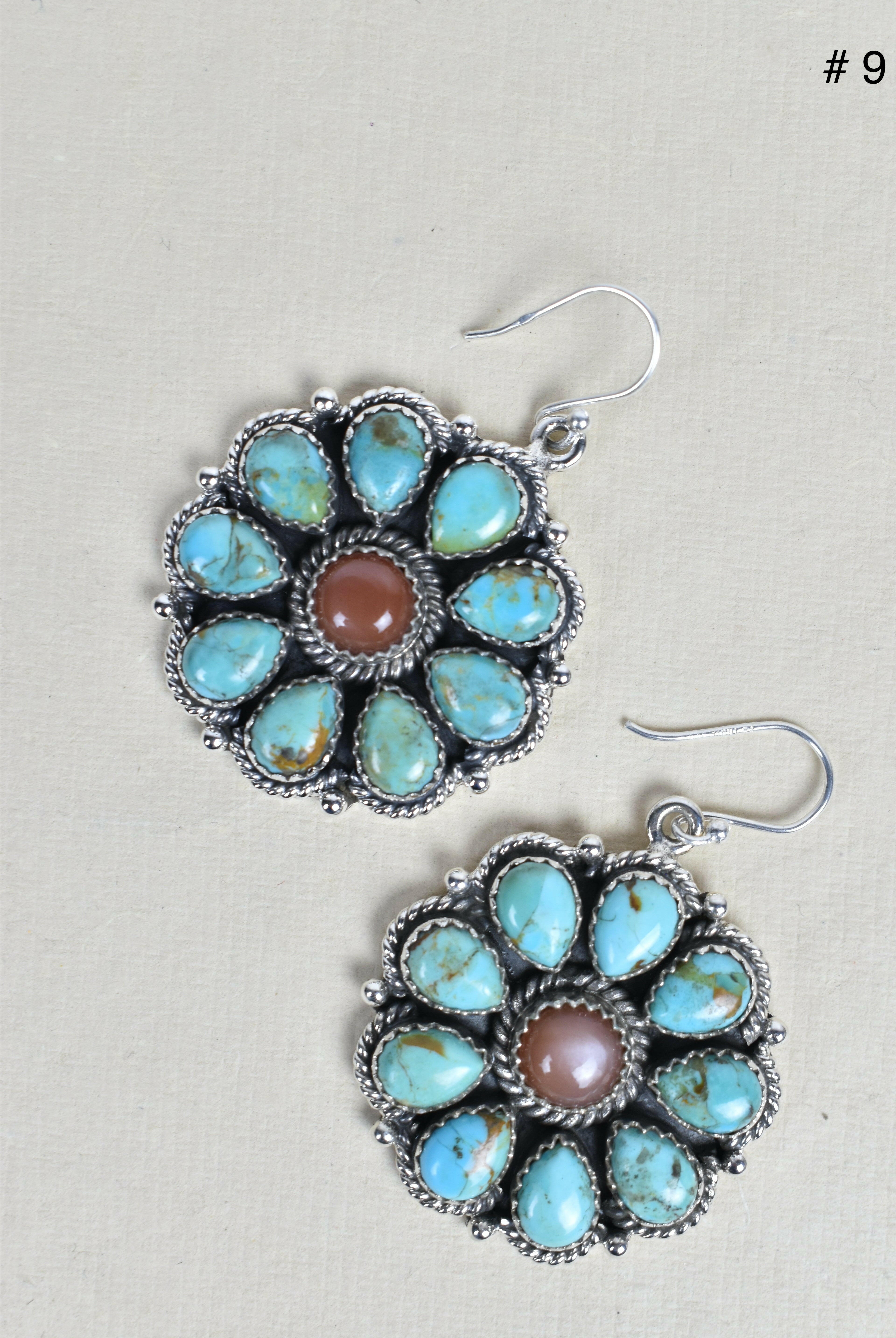 Sterling Silver Concho Cluster Earrings-Stud Earrings-Krush Kandy, Women's Online Fashion Boutique Located in Phoenix, Arizona (Scottsdale Area)