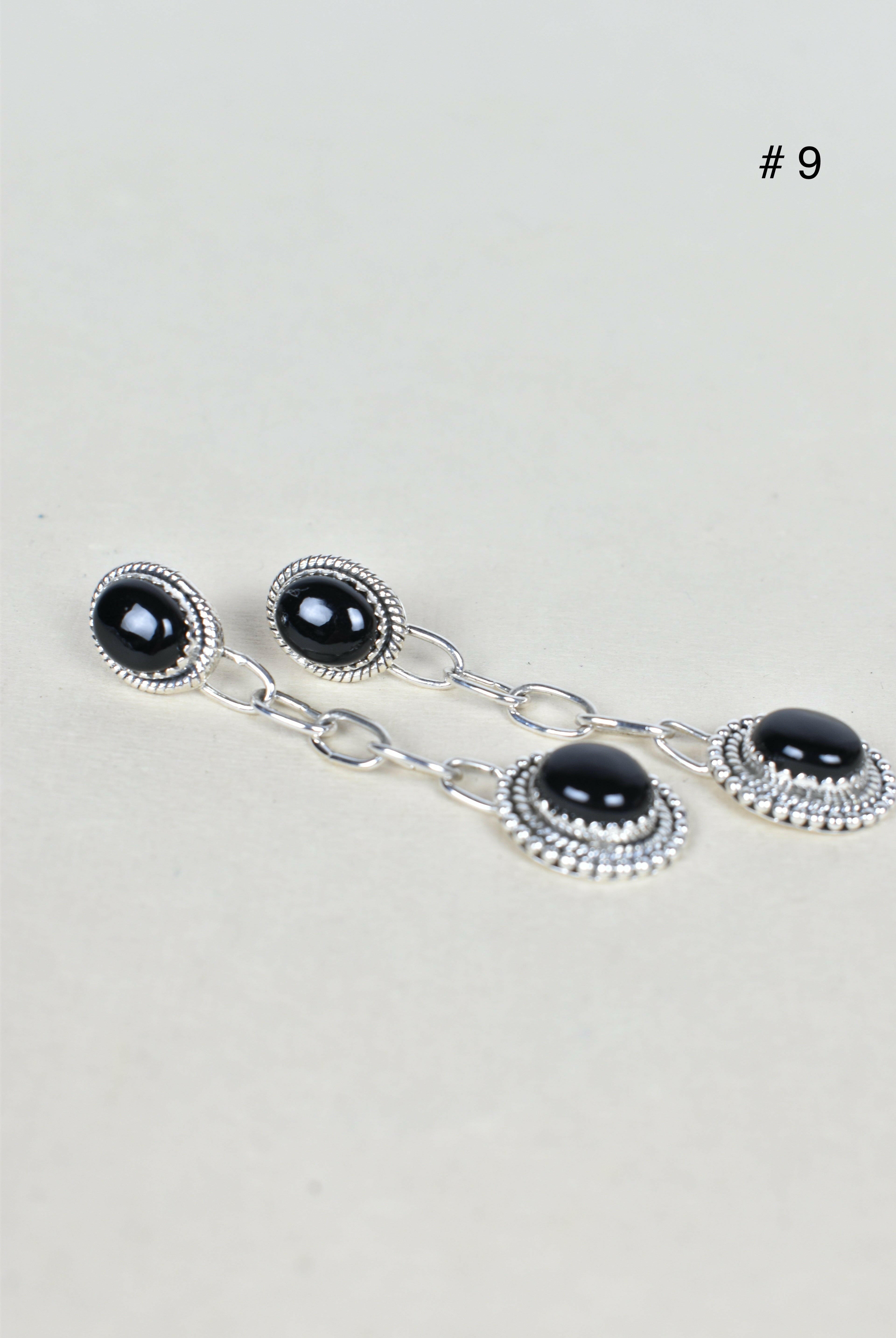 Gem Duet Chain Drop Earrings-Drop Earrings-Krush Kandy, Women's Online Fashion Boutique Located in Phoenix, Arizona (Scottsdale Area)
