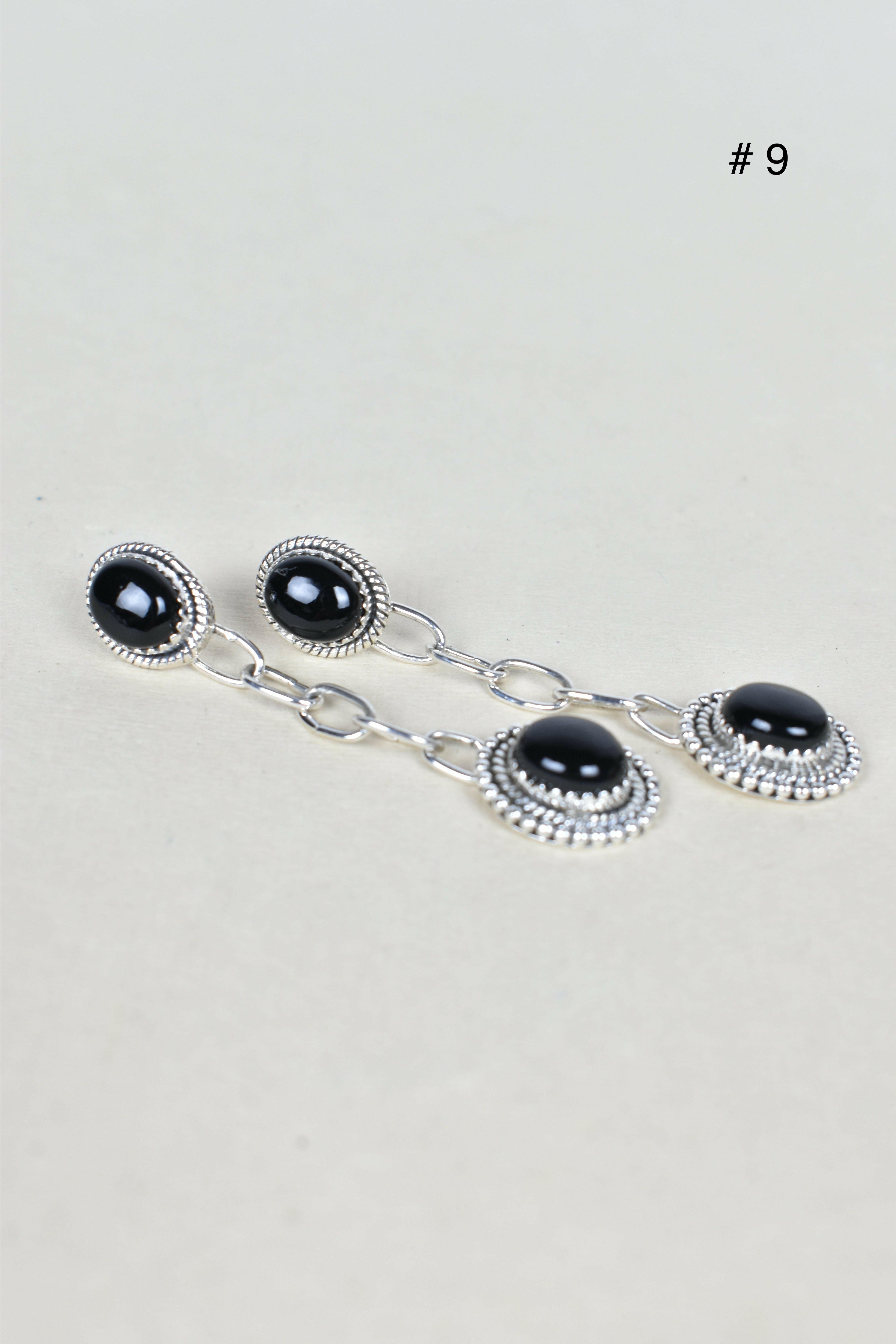 Gem Duet Chain Drop Earrings-Drop Earrings-Krush Kandy, Women's Online Fashion Boutique Located in Phoenix, Arizona (Scottsdale Area)