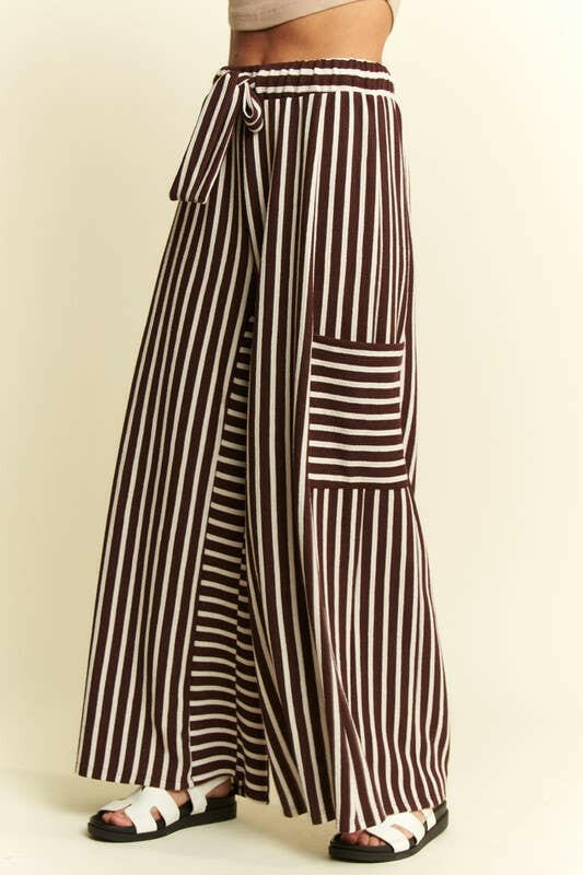 Stripe Wide Leg Pants-PANTS-Krush Kandy, Women's Online Fashion Boutique Located in Phoenix, Arizona (Scottsdale Area)