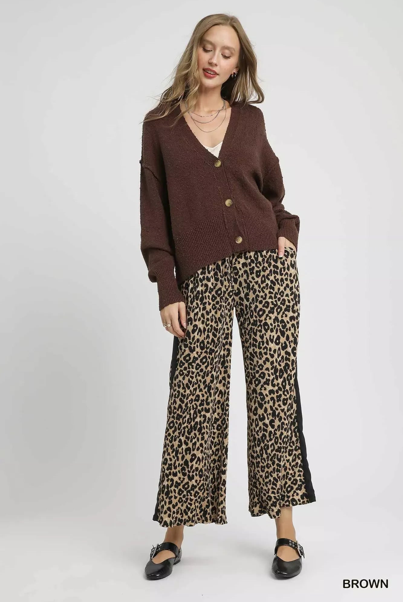 Umgee Button-Front V-Neck Knit Cardigan-Sweaters-Krush Kandy, Women's Online Fashion Boutique Located in Phoenix, Arizona (Scottsdale Area)