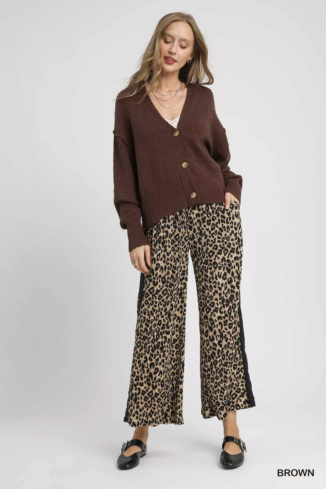 Umgee Button-Front V-Neck Knit Cardigan-Sweaters-Krush Kandy, Women's Online Fashion Boutique Located in Phoenix, Arizona (Scottsdale Area)