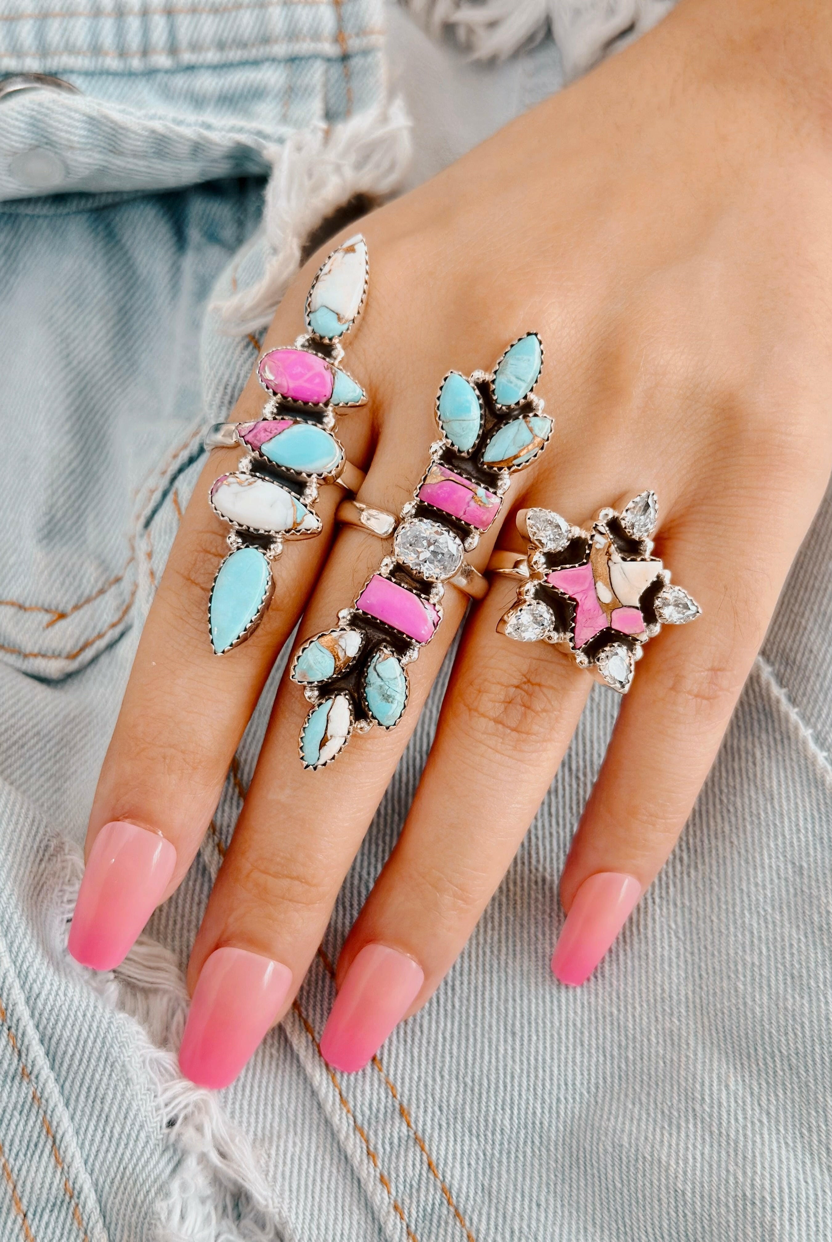 Whimsical Star Cotton Candy Ring-Rings-Krush Kandy, Women's Online Fashion Boutique Located in Phoenix, Arizona (Scottsdale Area)