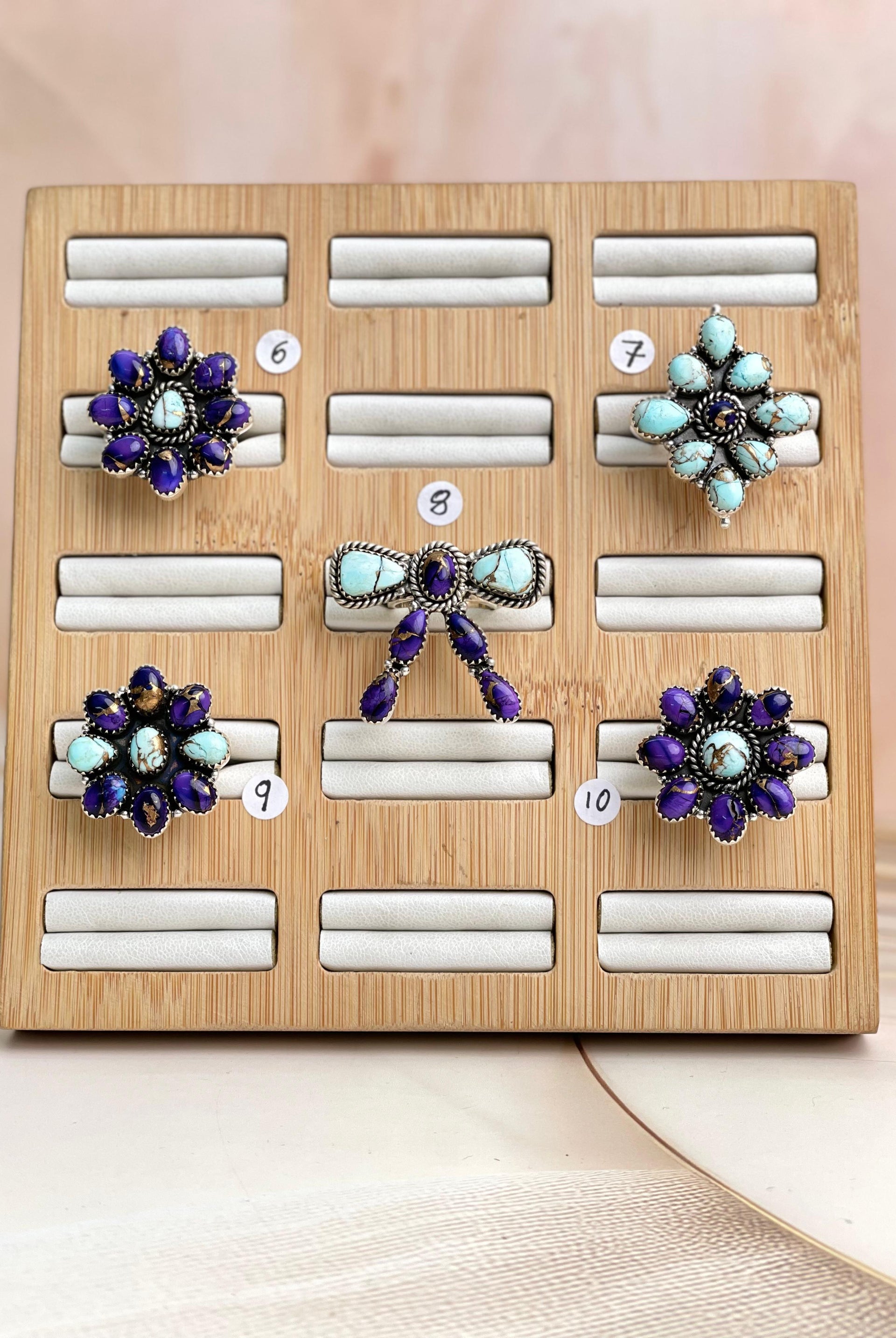 Berry Dahlia Multi Ring Clusters-Rings-Krush Kandy, Women's Online Fashion Boutique Located in Phoenix, Arizona (Scottsdale Area)