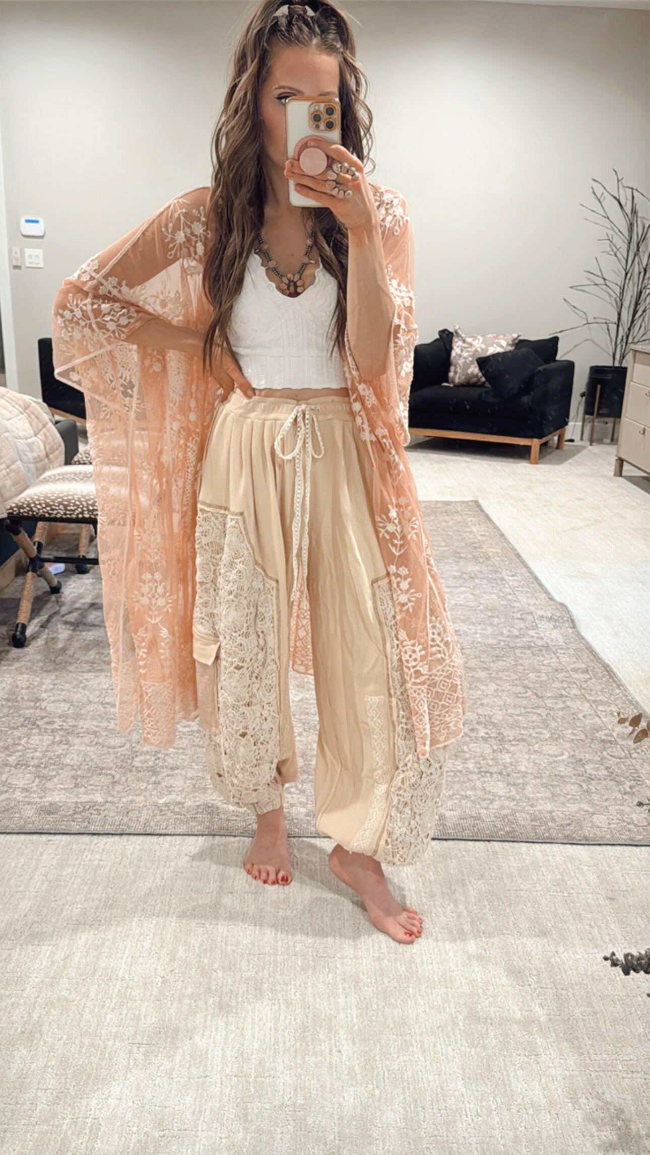 POL Thermal Crochet Knit Relaxed Pants-Pants-Krush Kandy, Women's Online Fashion Boutique Located in Phoenix, Arizona (Scottsdale Area)