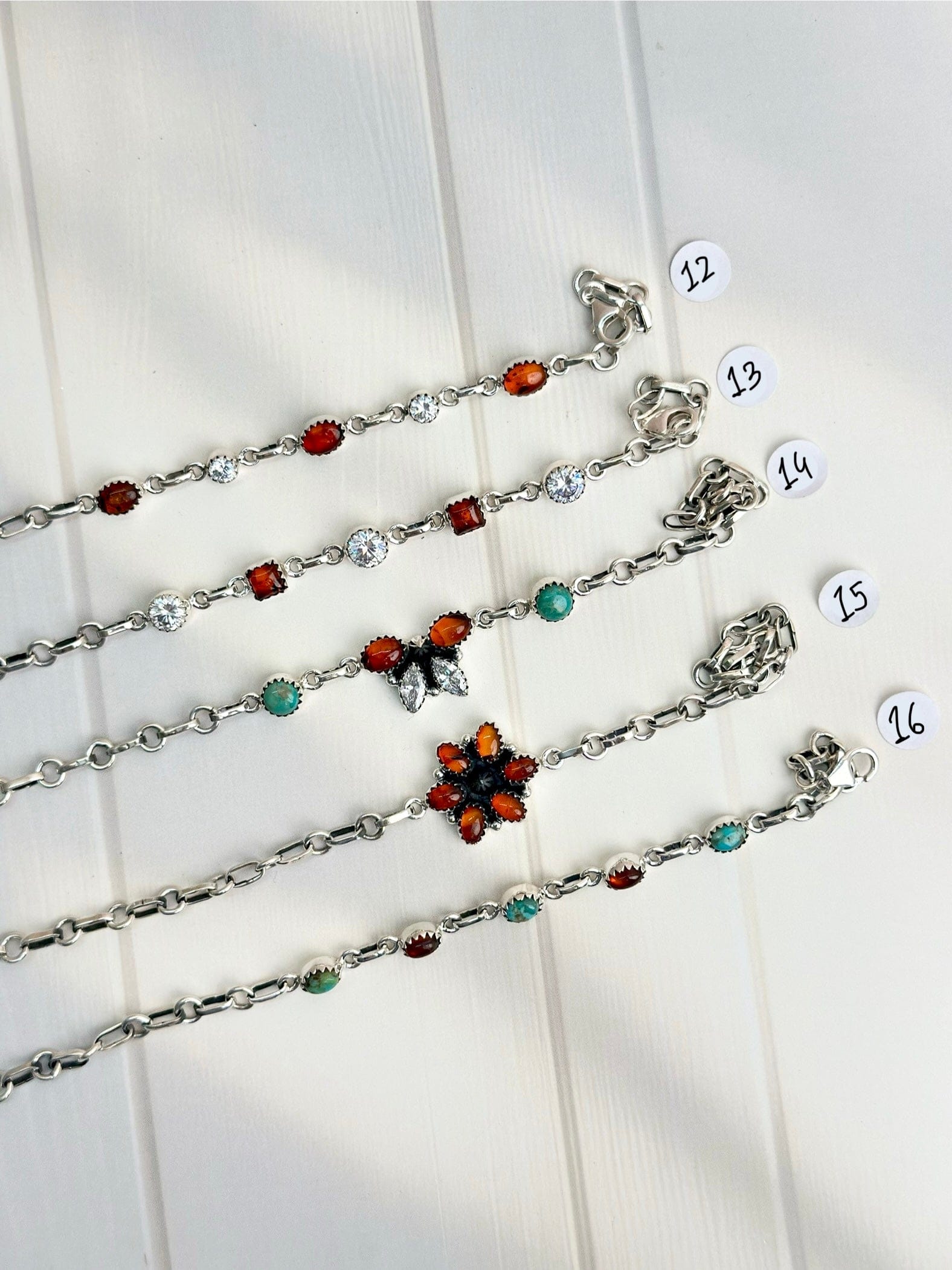 Amber, Turquoise & Crystal Bracelets-Bracelets-Krush Kandy, Women's Online Fashion Boutique Located in Phoenix, Arizona (Scottsdale Area)