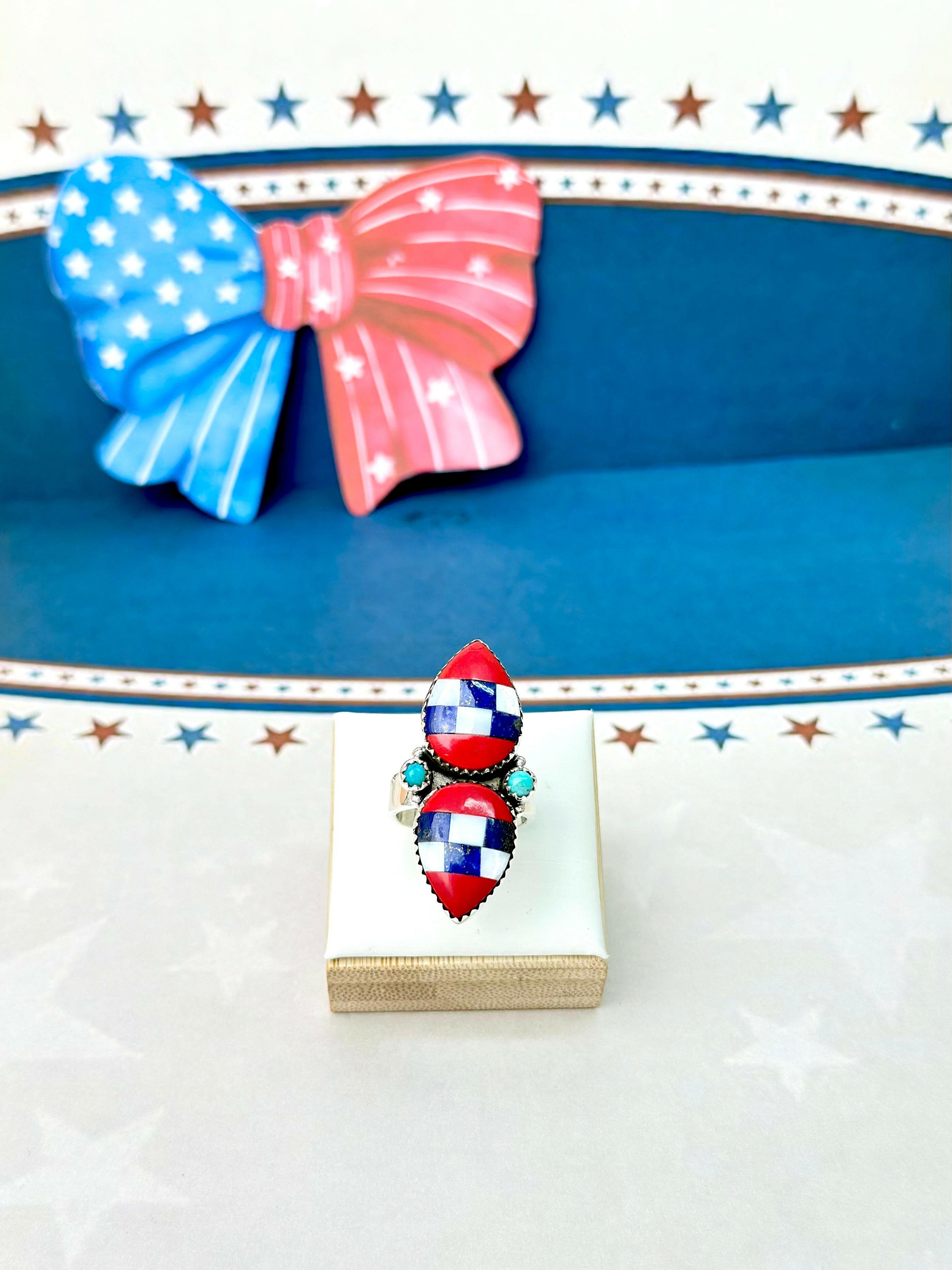 Freedom Flame Band Rings-Rings-Krush Kandy, Women's Online Fashion Boutique Located in Phoenix, Arizona (Scottsdale Area)